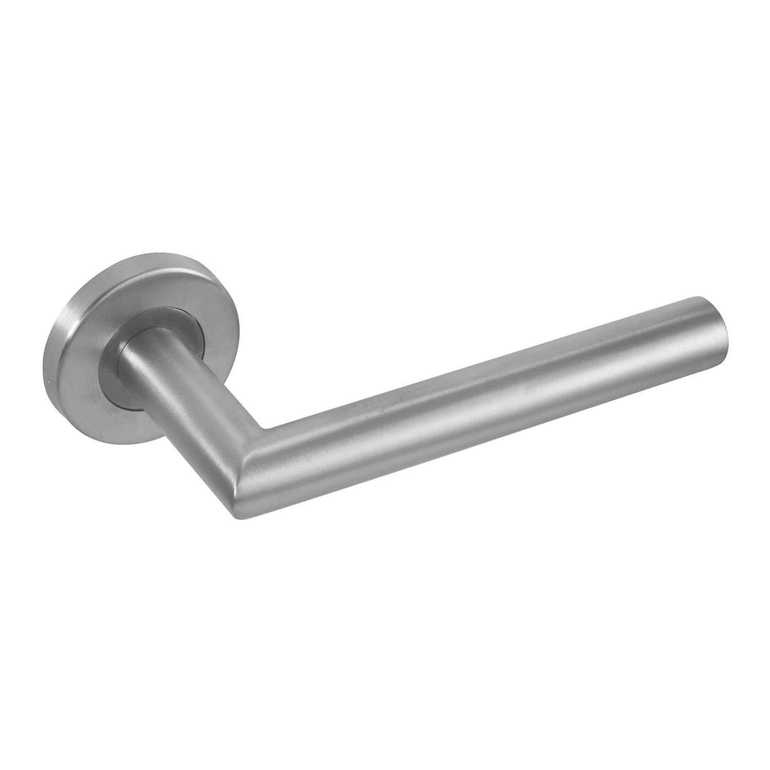 Eclipse Precision Mitred Fire Rated Lever on Rose Door Handle Pair Satin Stainless Steel (621KW)