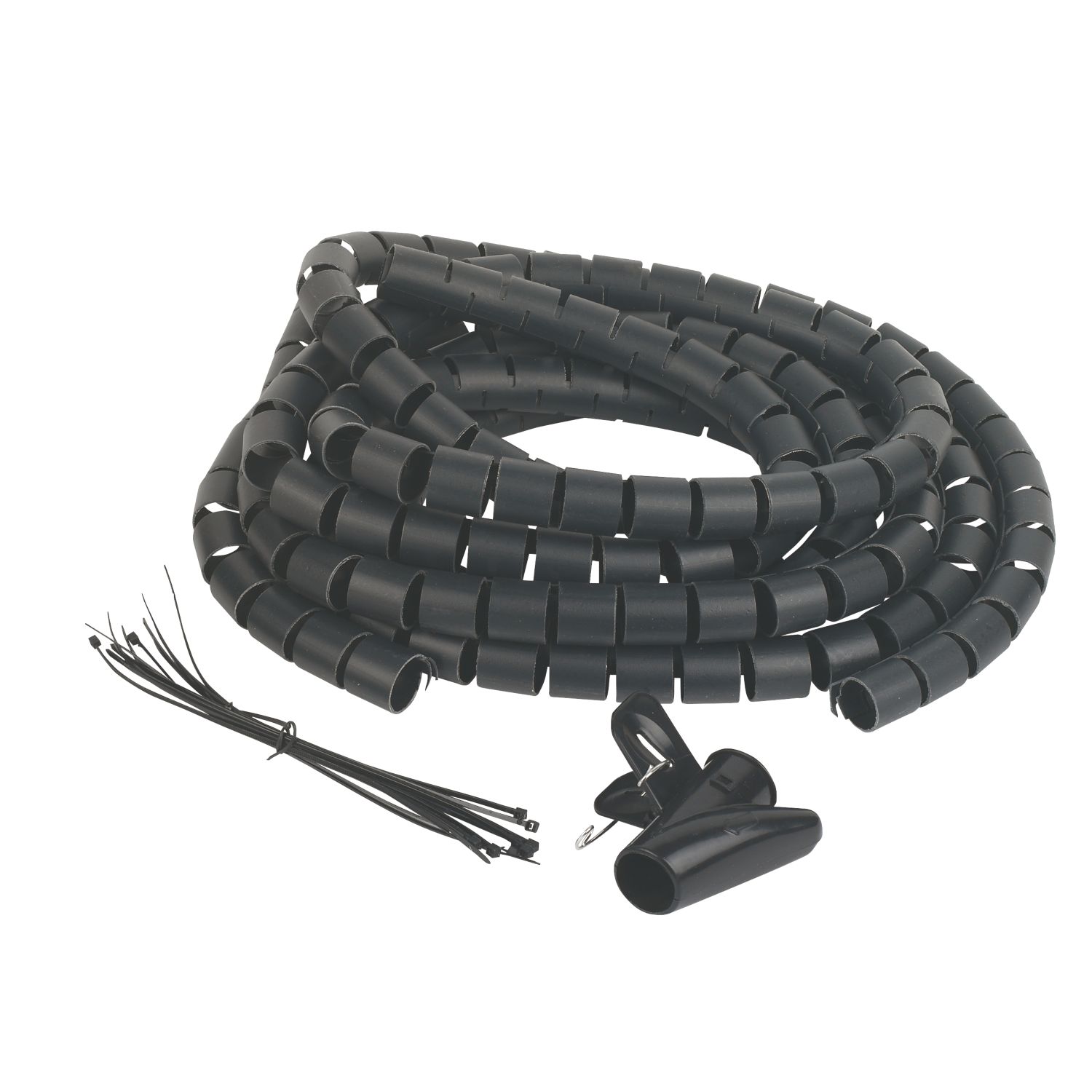 Philex 5 x 8mm Black Cable Tidy 2m (62303)