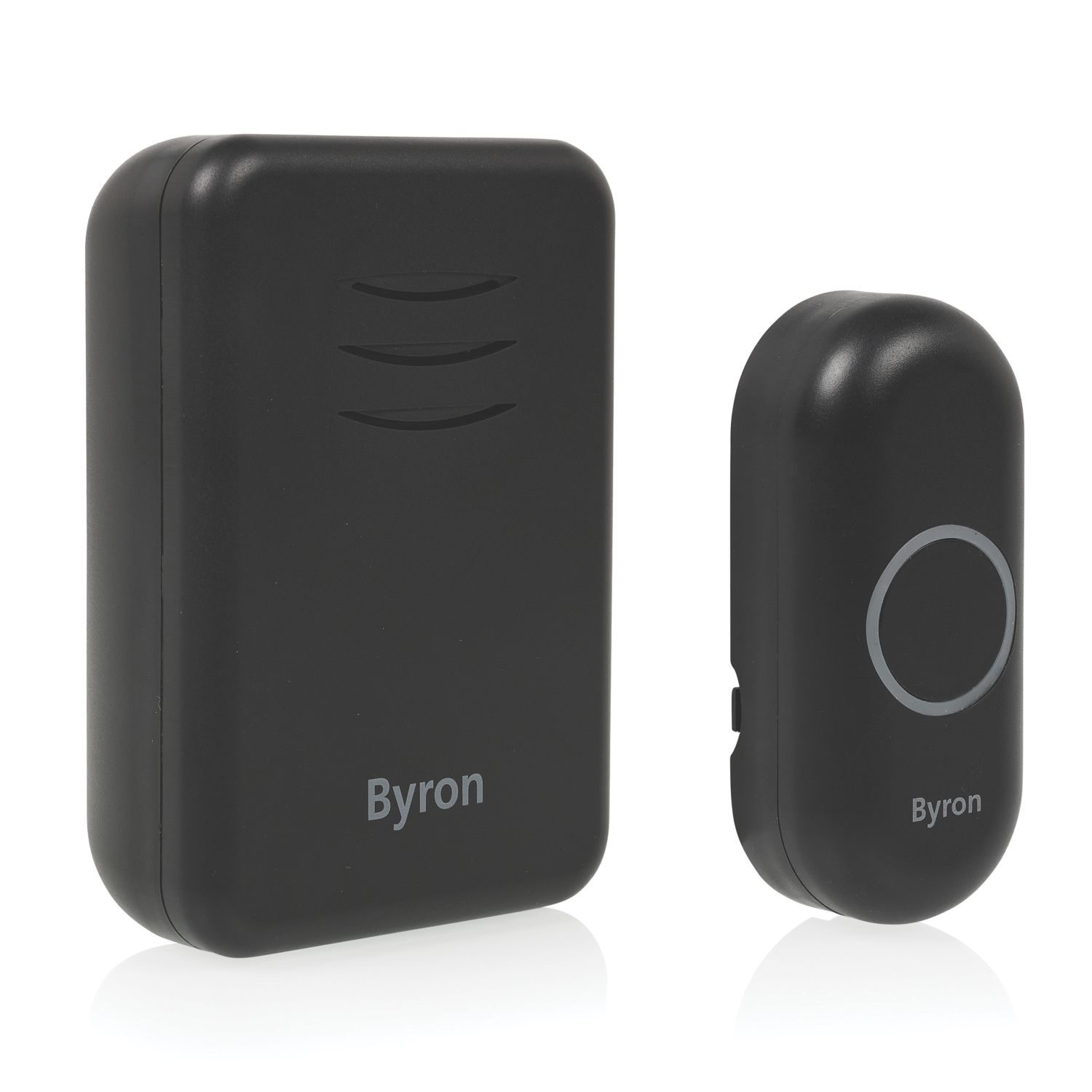 Byron DBY-22351 Battery-Powered Wireless Portable Door Chime Black (623KW)