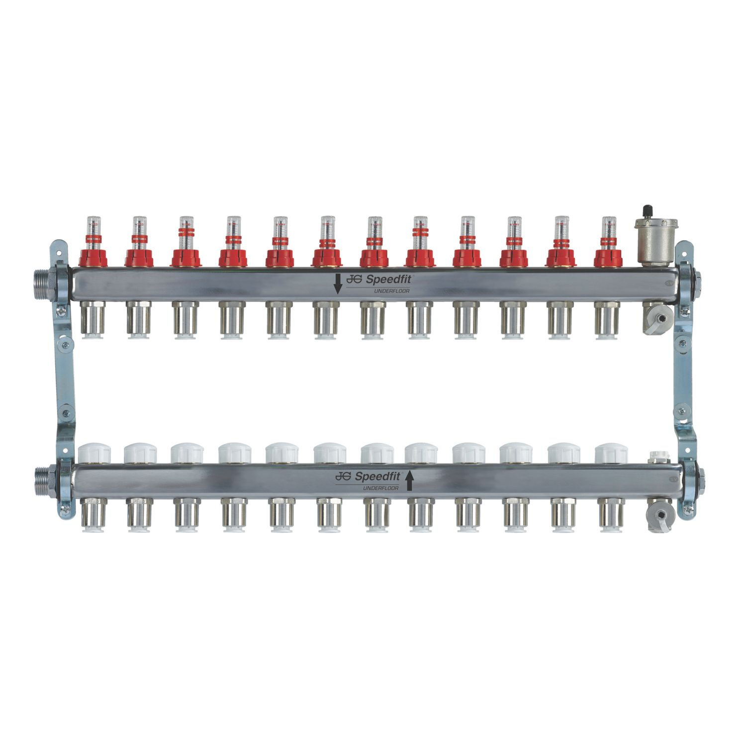 JG Speedfit 12 Port Manifold Set Chrome (6244D)