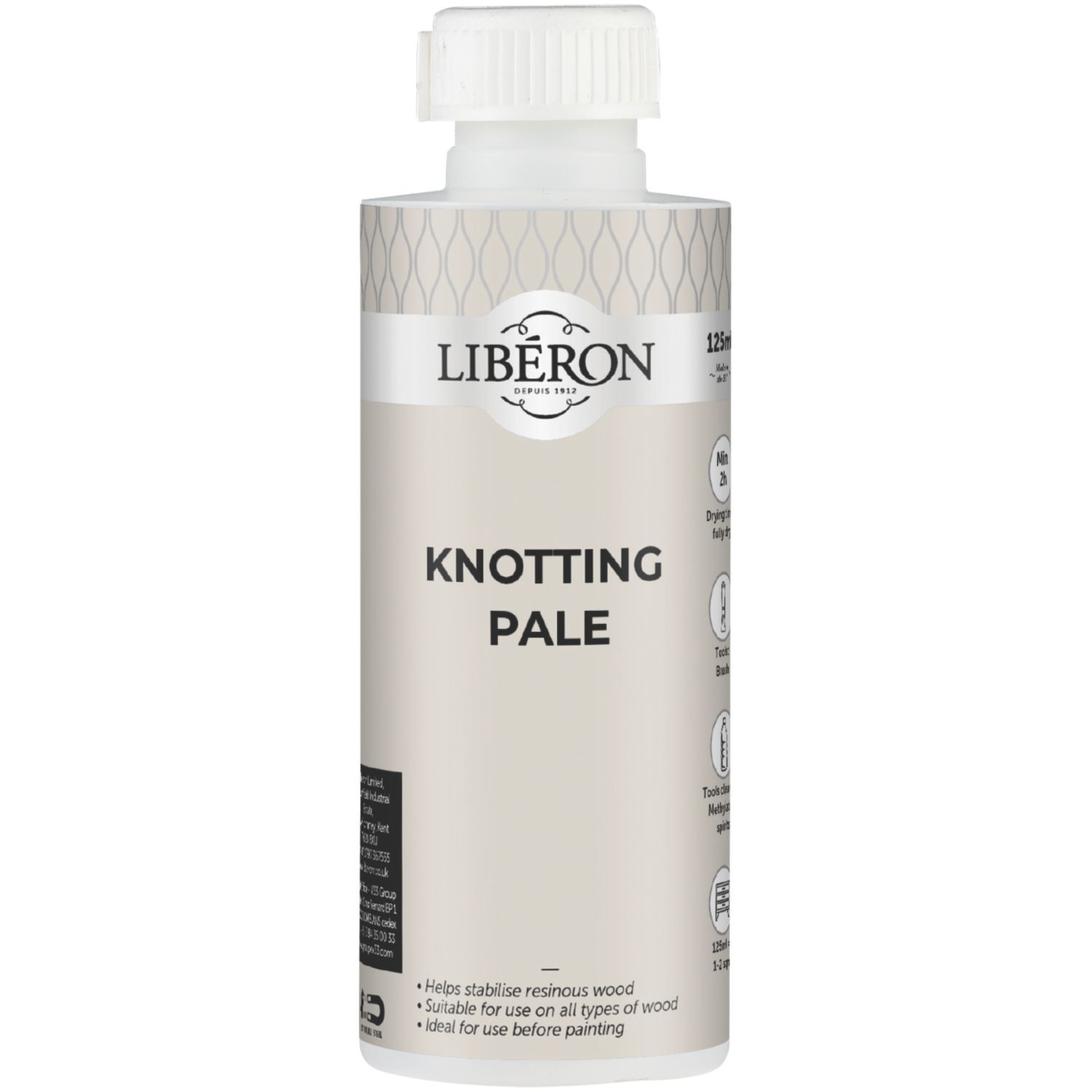 Liberon 125ml Pale Wood Knotting Solution (6244F)