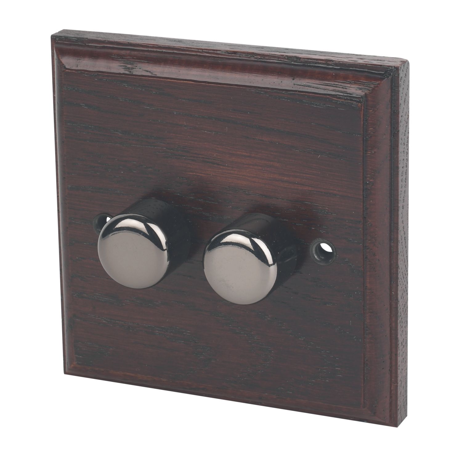 Varilight V-Pro 2-Gang 2-Way LED Dimmer Switch Dark Oak (6247H)