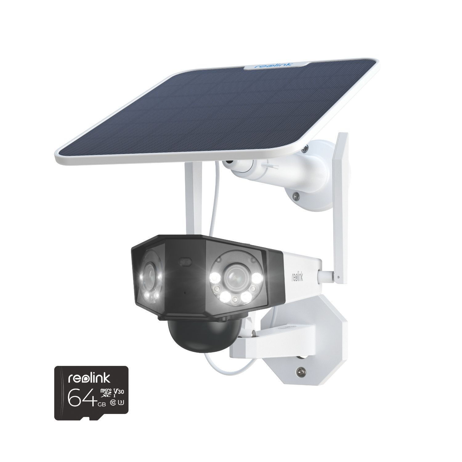Reolink Duo 2 DLB6M4GS2M64-UK Solar-Powered White Wireless 2K Indoor & Outdoor Bullet 4G Camera (625RC)