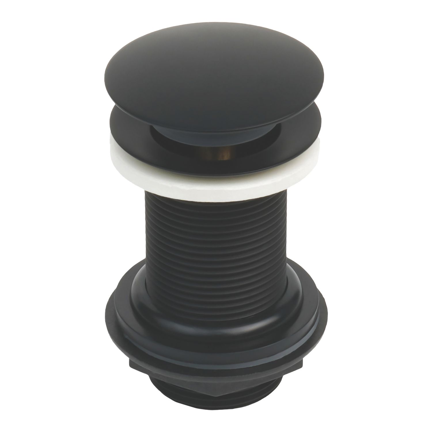 Flomasta Unslotted Pop Up Basin Waste Matt Black 66mm (626YX)