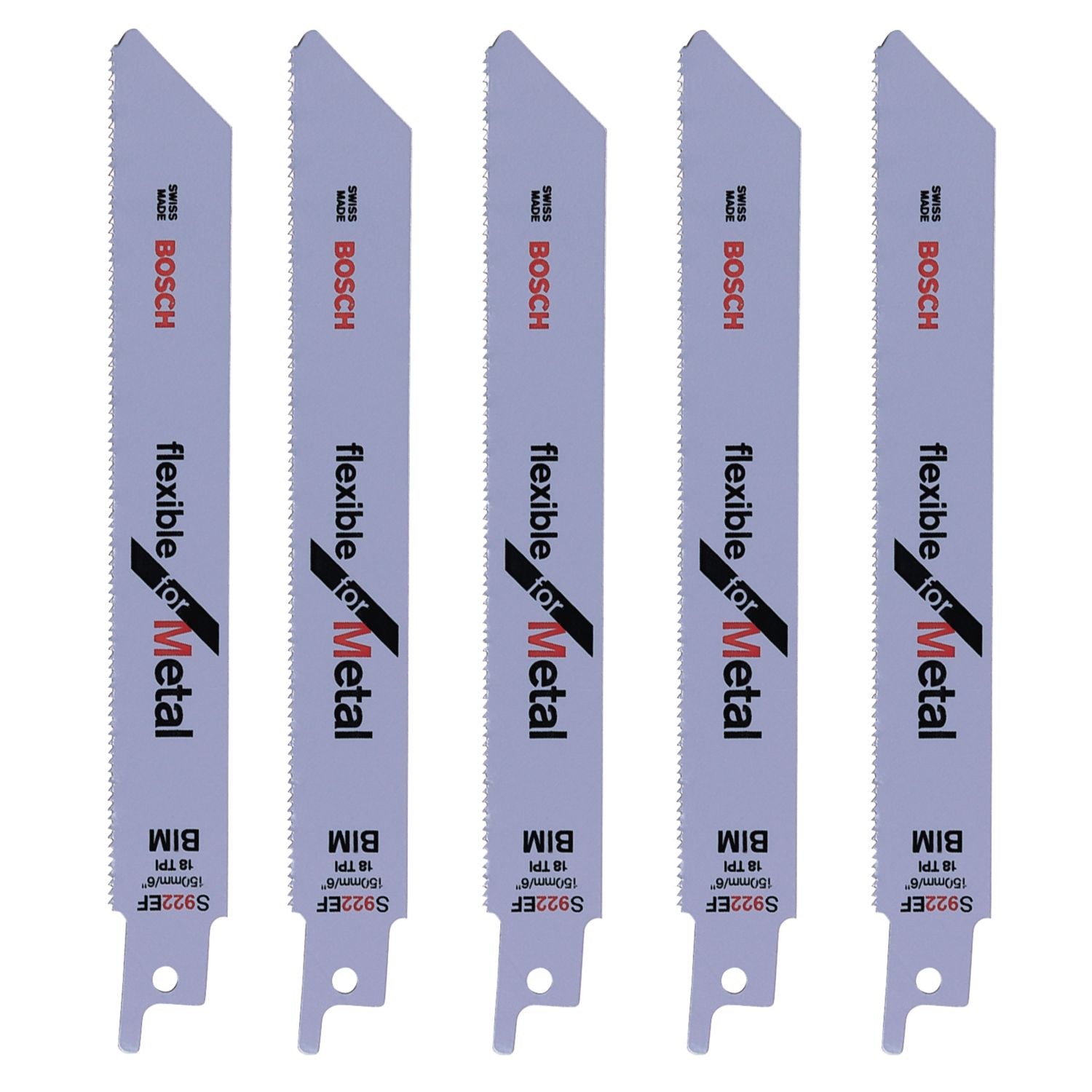 Bosch S922EF Metal Reciprocating Saw Blades 150mm 5 Pack (62700)