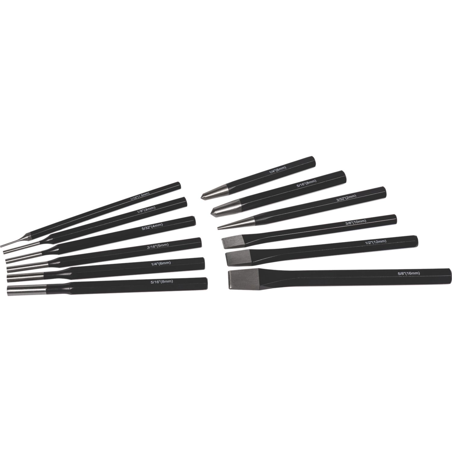 Roughneck Parallel Pin Punch Set 12 Pieces (627KF)