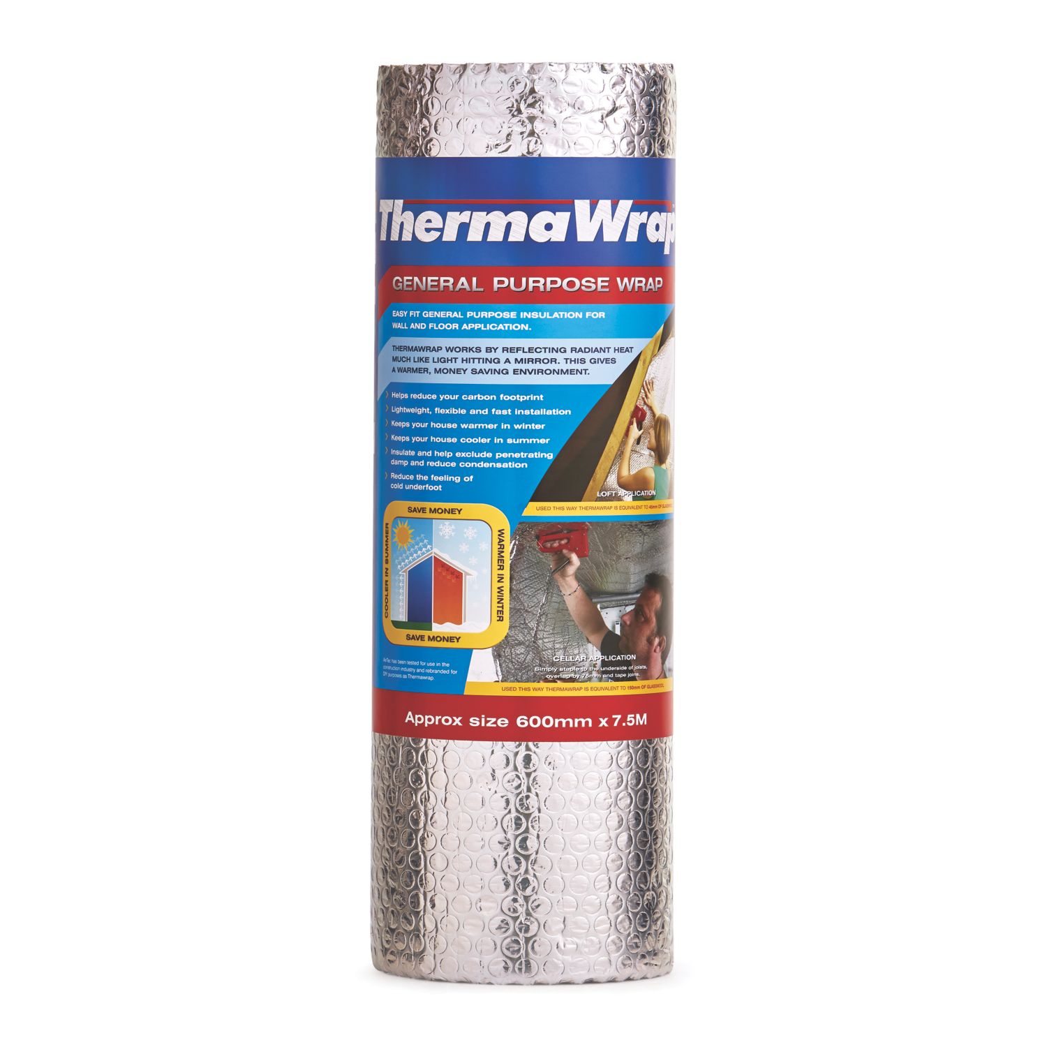 ThermaWrap Reflective Insulation 7.5m x 0.6m (631XV)