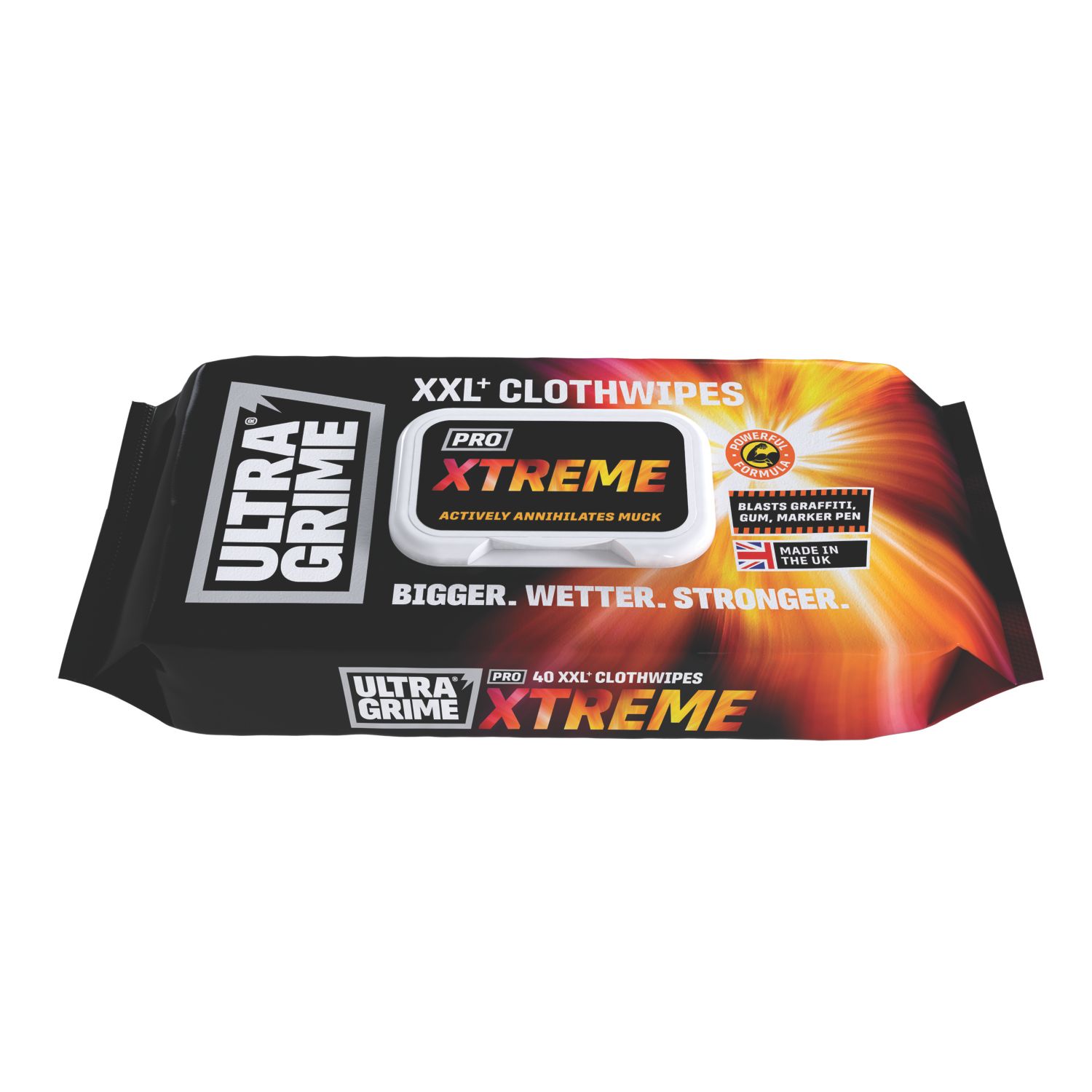 Ultragrime Pro Xtreme XXL+ Cleaning Wipes 40 Pack (632CH)