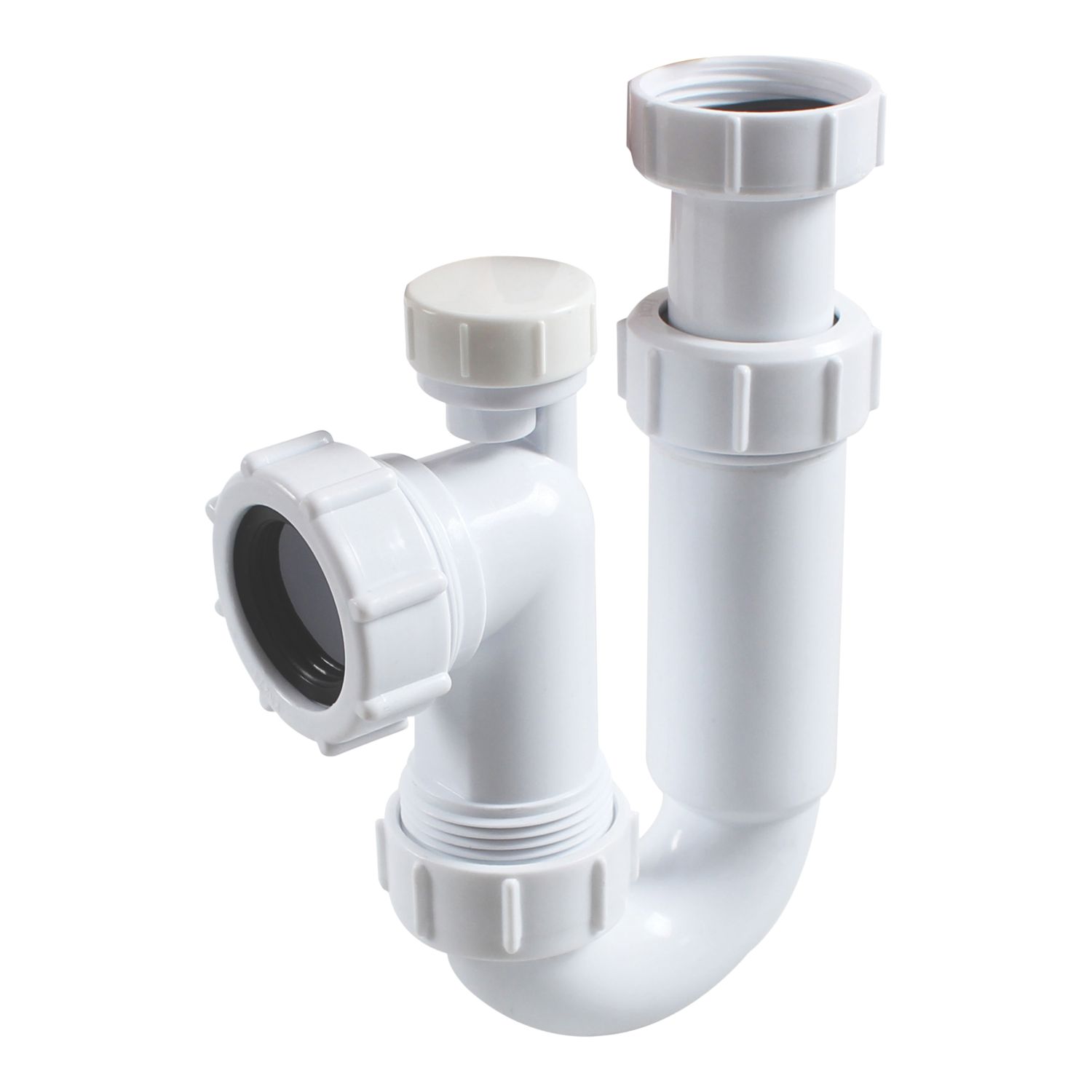 Flomasta Adjustable Height 32mm Basin P Trap with Anti-Syphon (633CC)