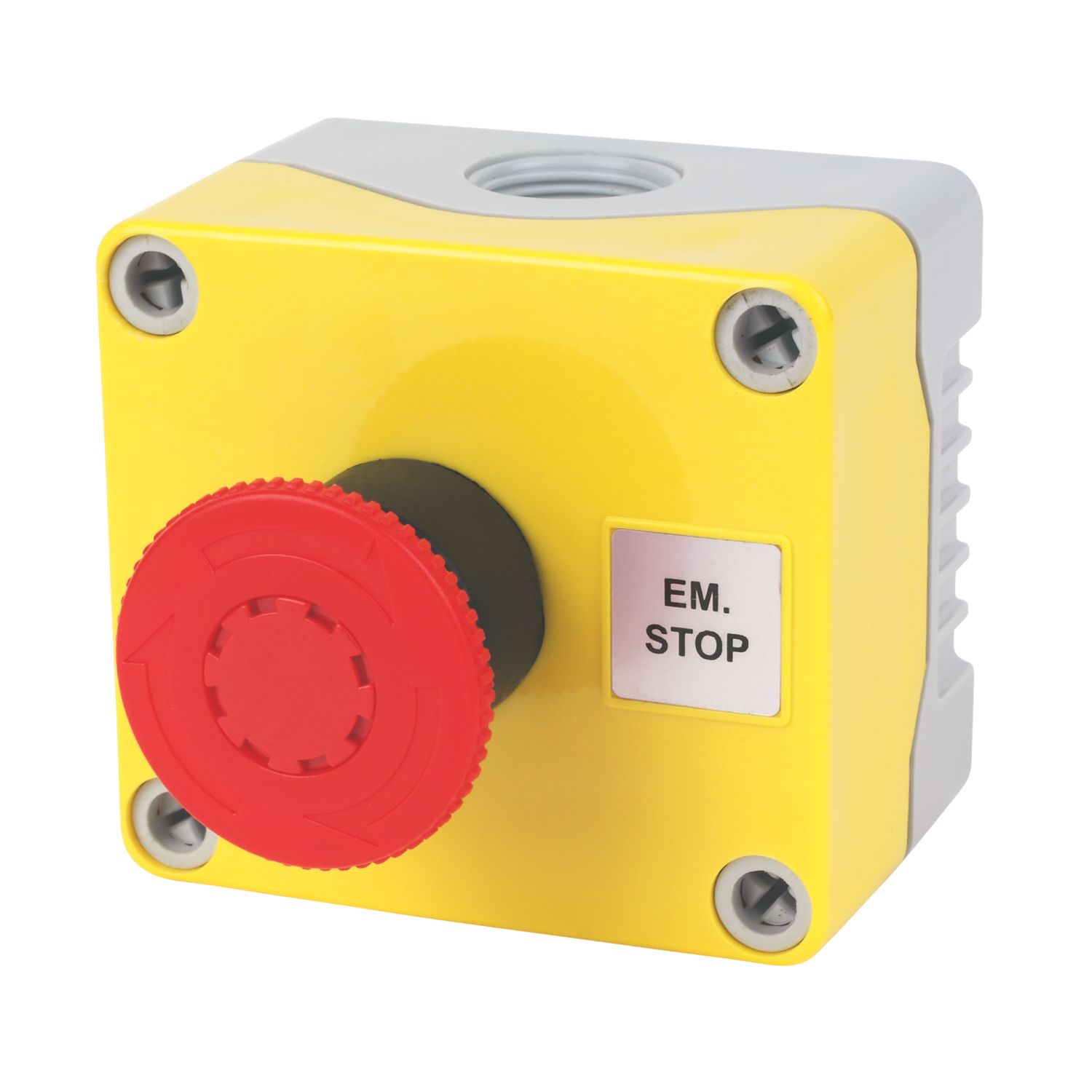 Hylec 1DE.01.01AG-SF Double Pole Mushroom Head Push-Button Isolator Switch NO/NC (63597)