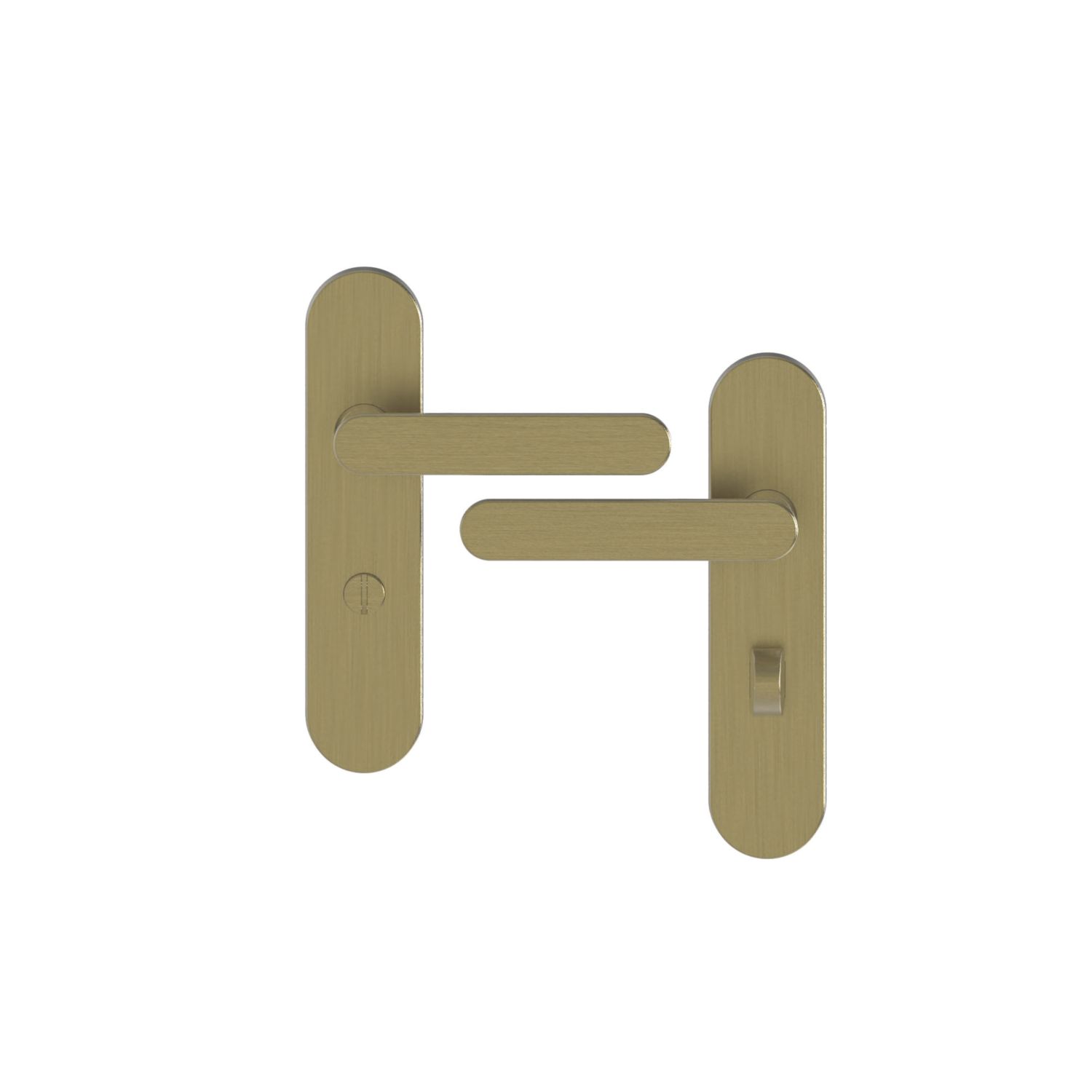 Cooke & Lewis Maugan WC Lever on Backplate Door Handles Pair Antique Brass (635CM)