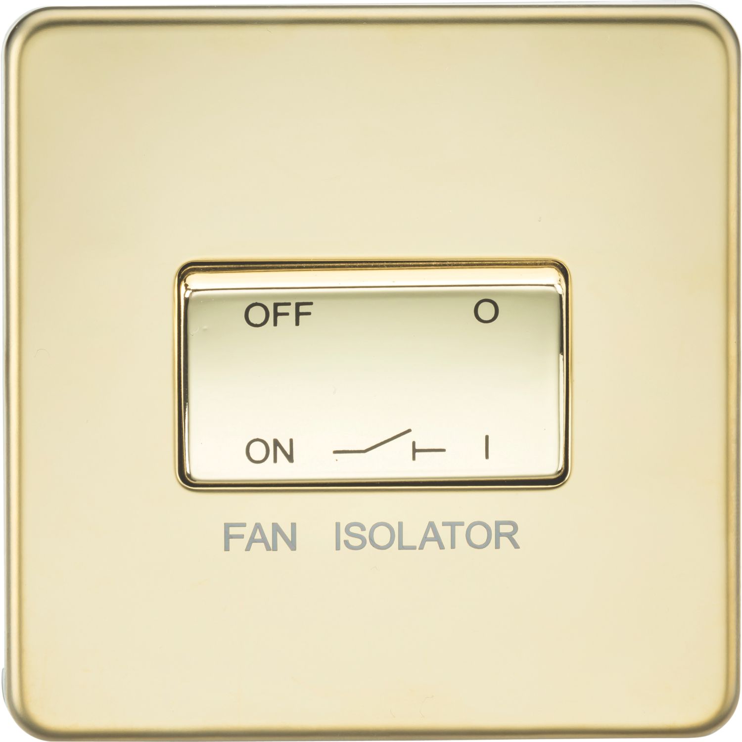 Knightsbridge 10AX 1-Gang TP Fan Isolator Switch Polished Brass (635TY)