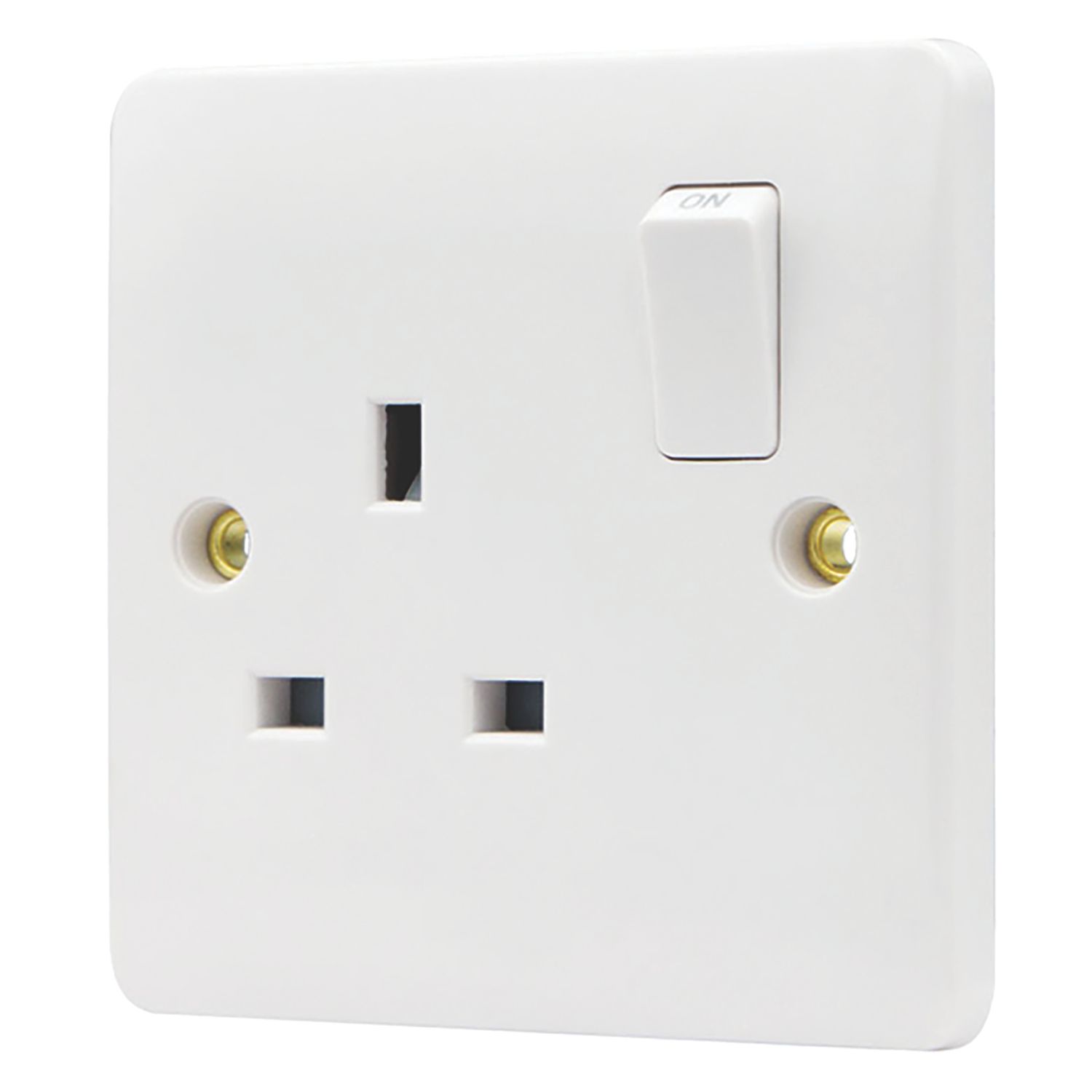 Vimark Pro 13A 1-Gang DP Switched Plug Socket White (636PV)