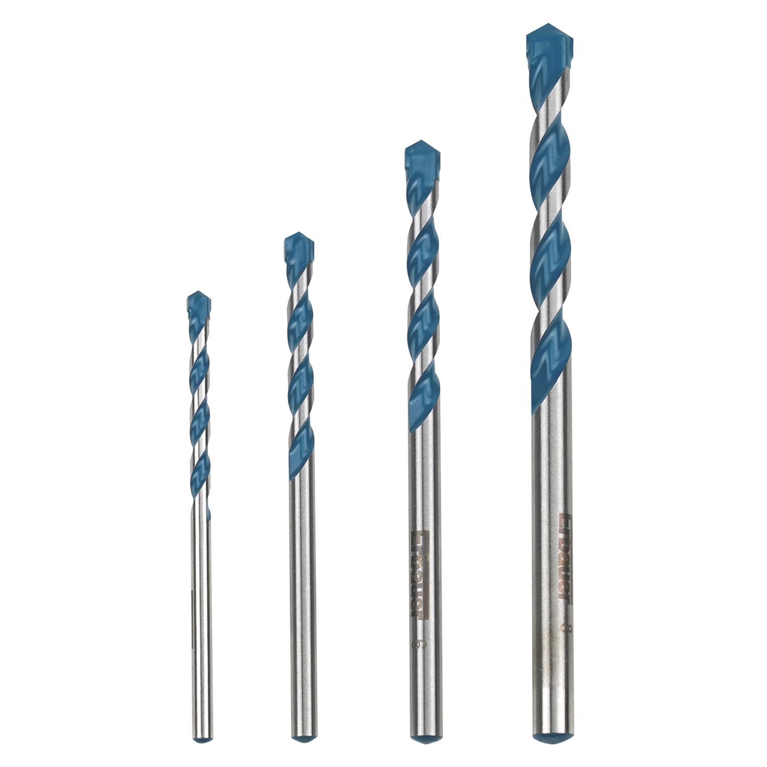 Erbauer Straight Shank Multi-Material Drill Bit Set 4 Pieces (637PV)