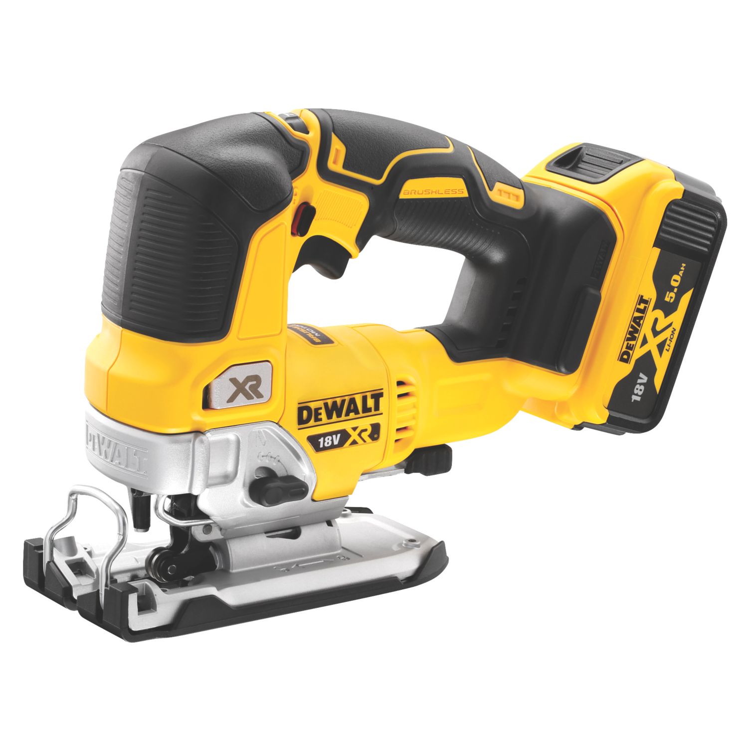 DEWALT DCS334P2-GB 18V 2 x 5.0Ah Li-Ion XR Brushless Cordless Jigsaw (638HP)