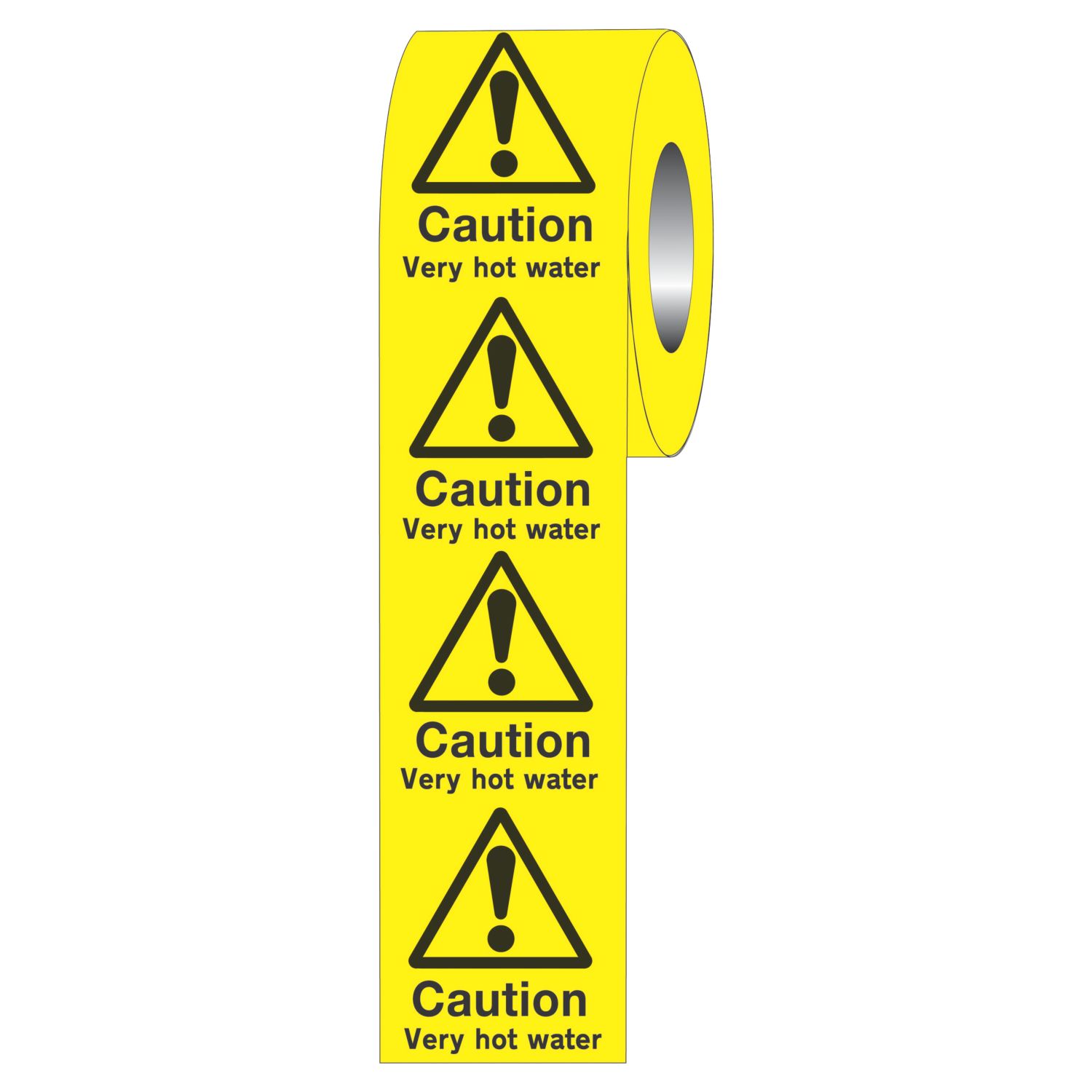 "Caution Very Hot Water" Adhesive Labels 50mm x 50mm (64004)