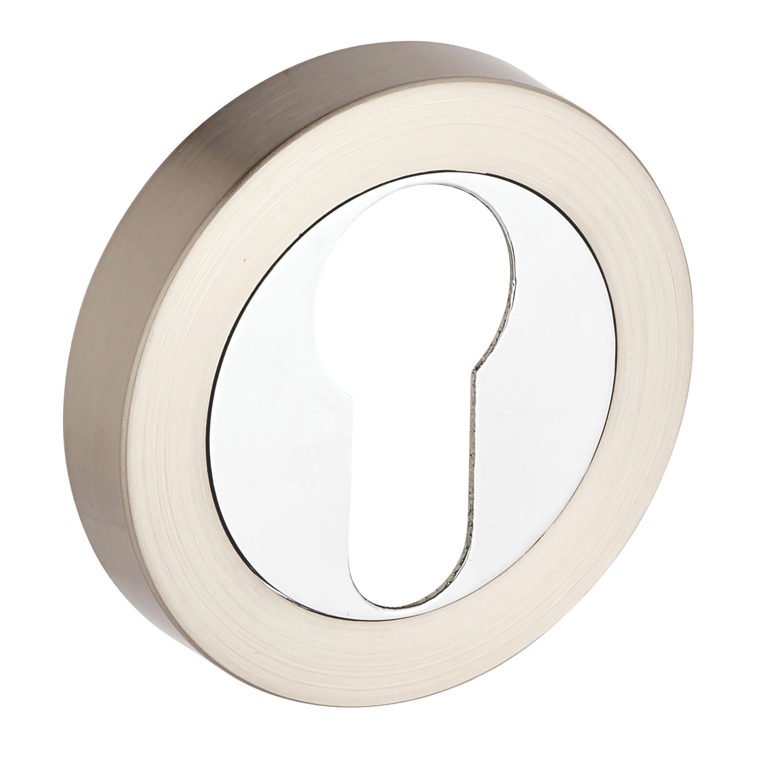 Smith & Locke Euro Escutcheon (Single) Chrome / Brushed Nickel 50mm (640HY)