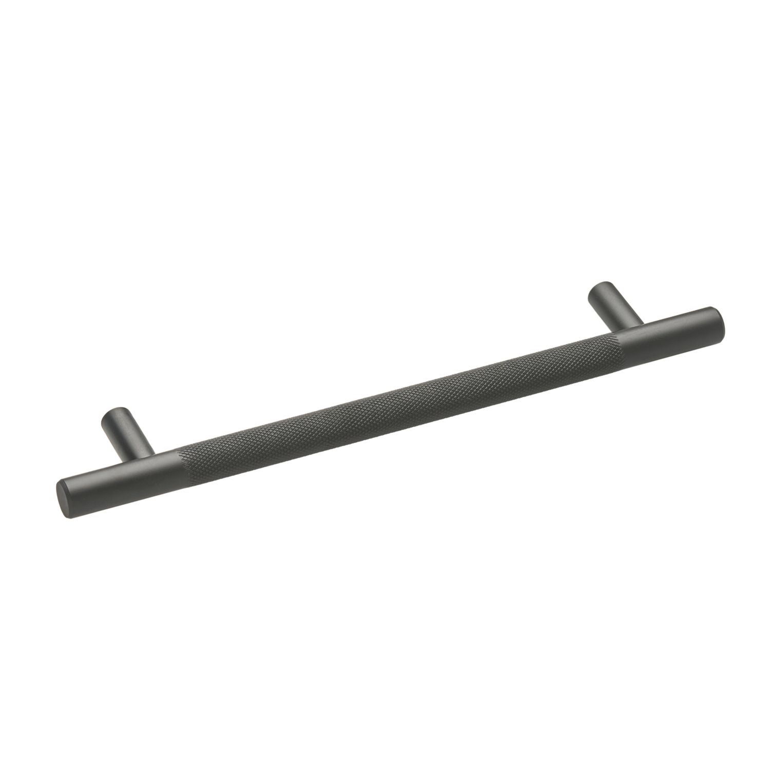 Elite Knobs & Handles Kensington Knurled T Bar Handle Matt Black 213mm (641KK)