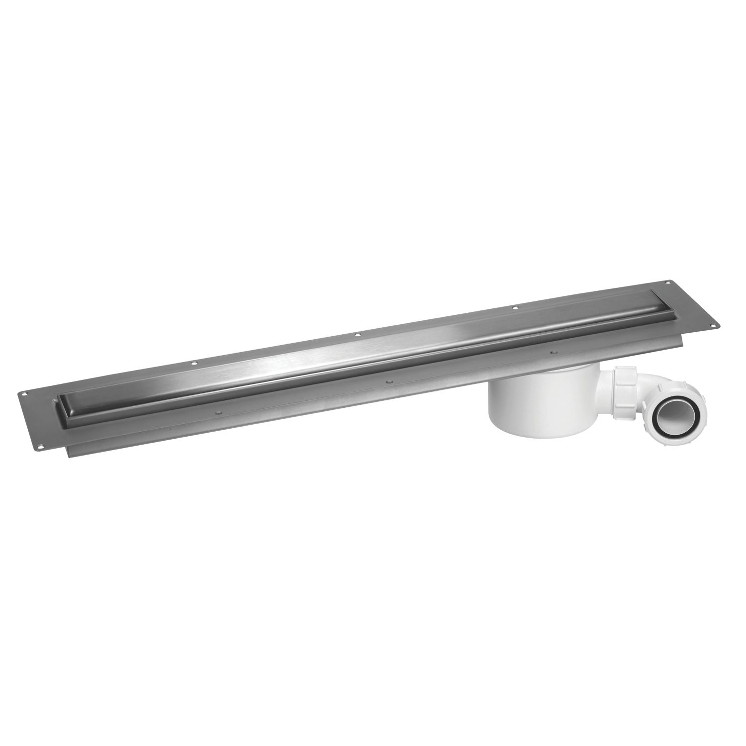 McAlpine CD600-O-B Slimline Channel Drain Brushed Stainless Steel 610mm x 88mm (6421X)