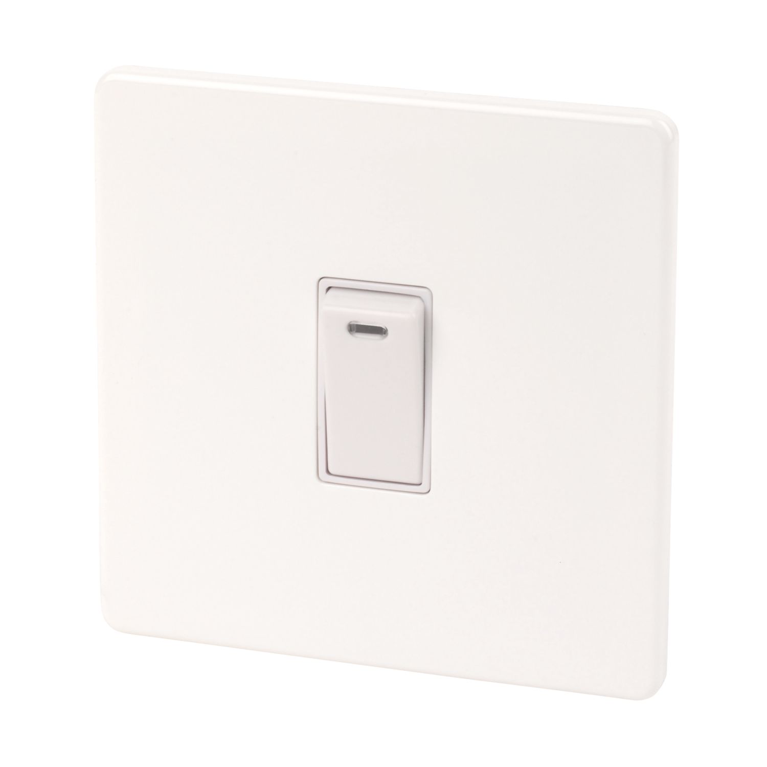 Varilight 20AX 1-Gang DP Control Switch Ice White with Neon with White Inserts (64327)