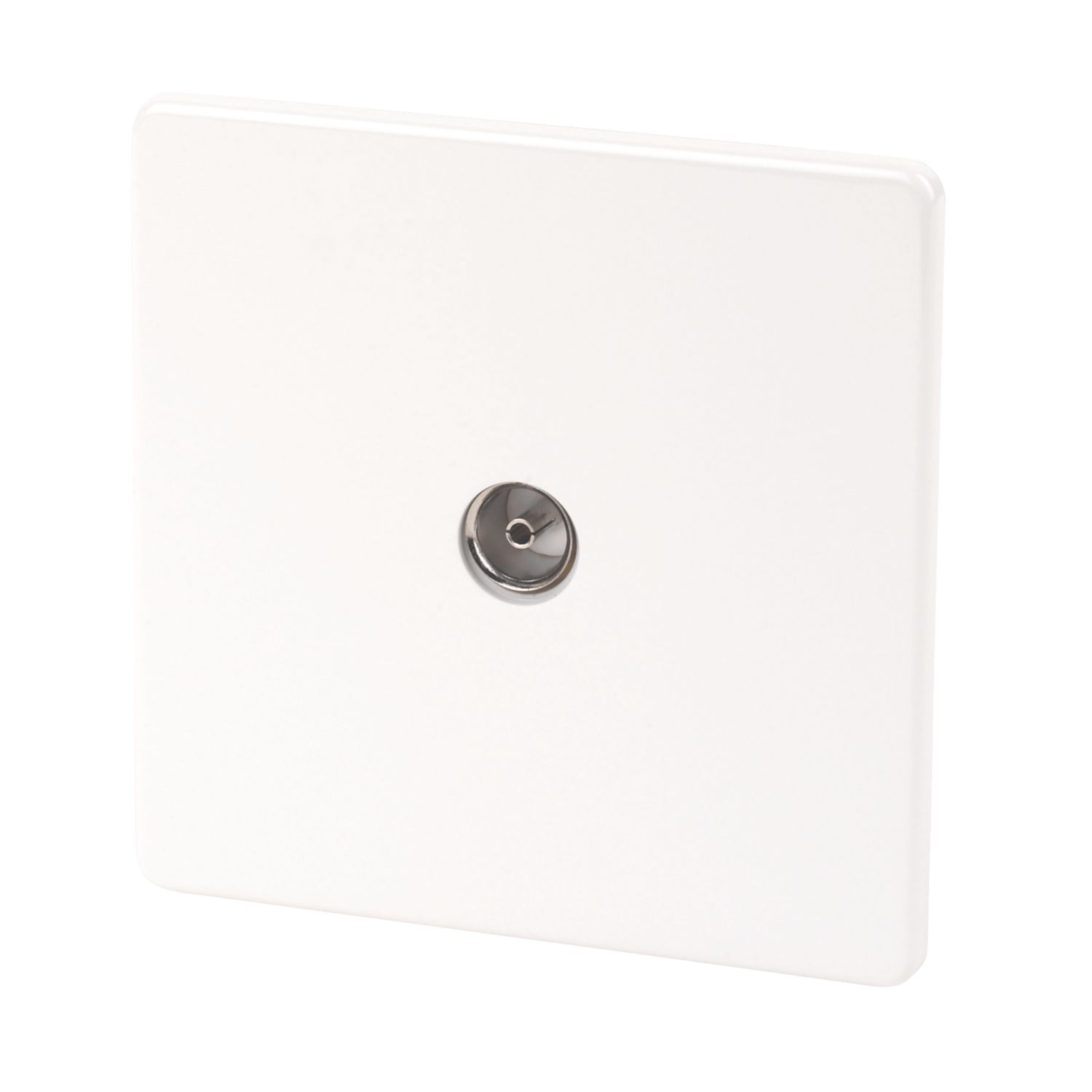 Varilight 1-Gang Coaxial TV Socket Ice White (64373)