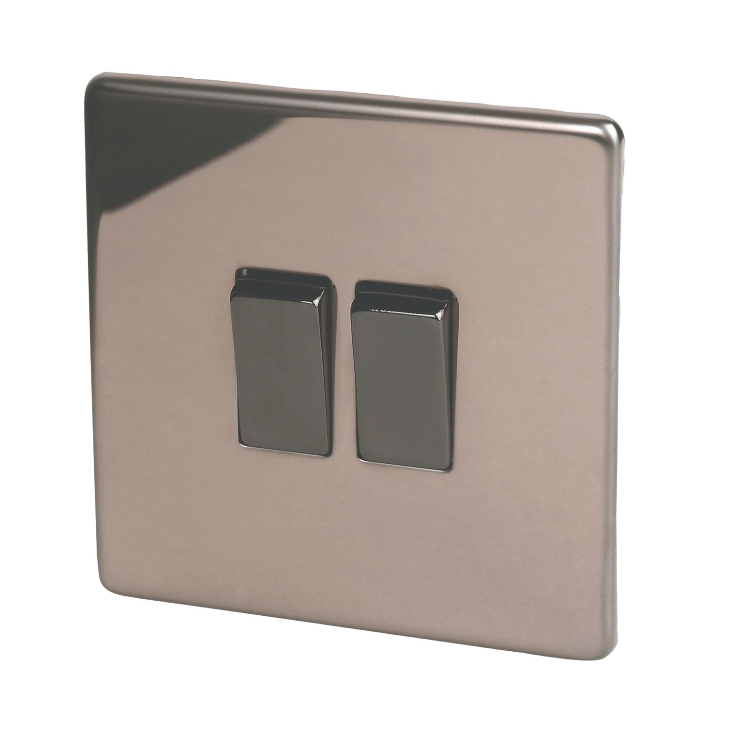 Varilight 10AX 2-Gang 2-Way Light Switch Polished Bronze (6448H)