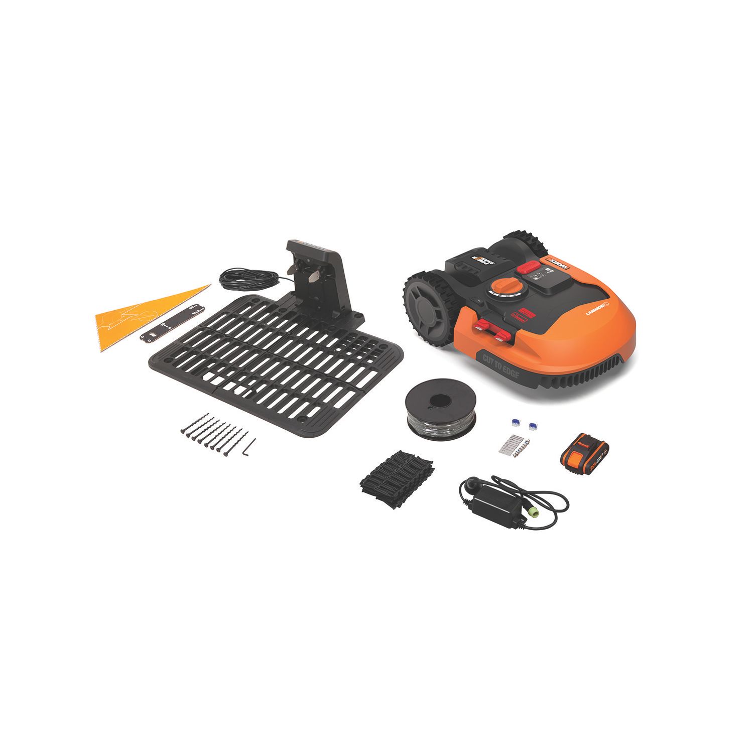 Worx 20V 5.0Ah Li-Ion PowerShare Pro Brushless Cordless 22cm Landroid WR155E L2000 Robotic Lawn Mower (644YU)