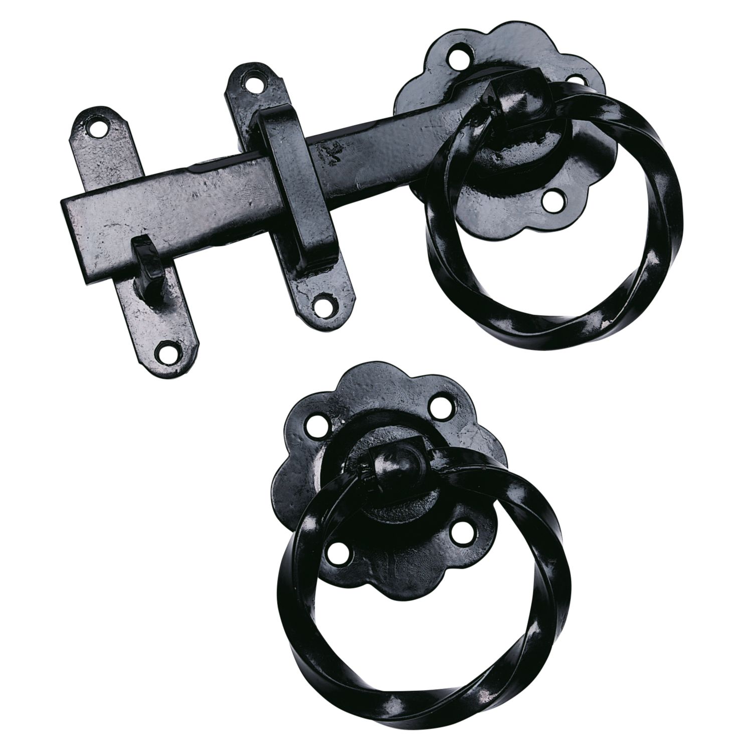 Twisted Gate Ring Latch Black 152mm (64623)