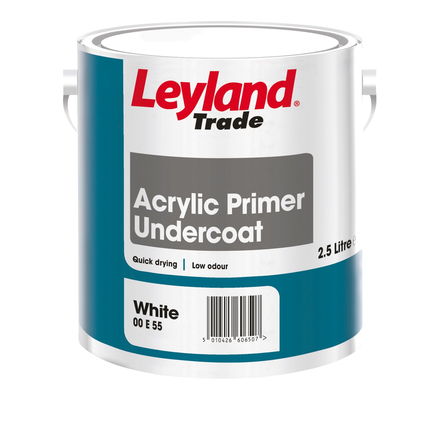 Leyland Trade Acrylic 2.5Ltr White Matt Interior & Exterior Wood Primer Undercoat (64719)