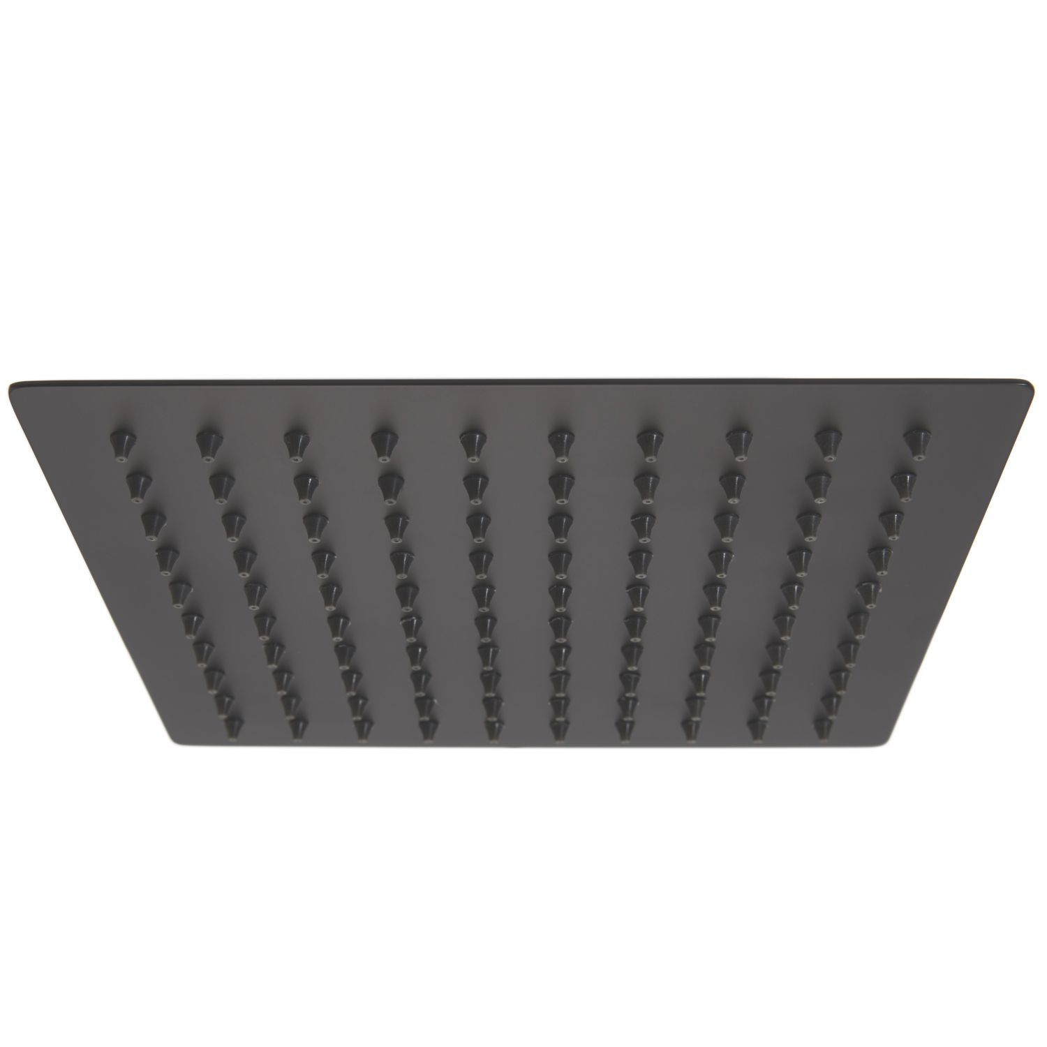 Highlife Bathrooms Swivel & Tilt Square Rainfall Shower Head Matt Black 200mm (647TJ)