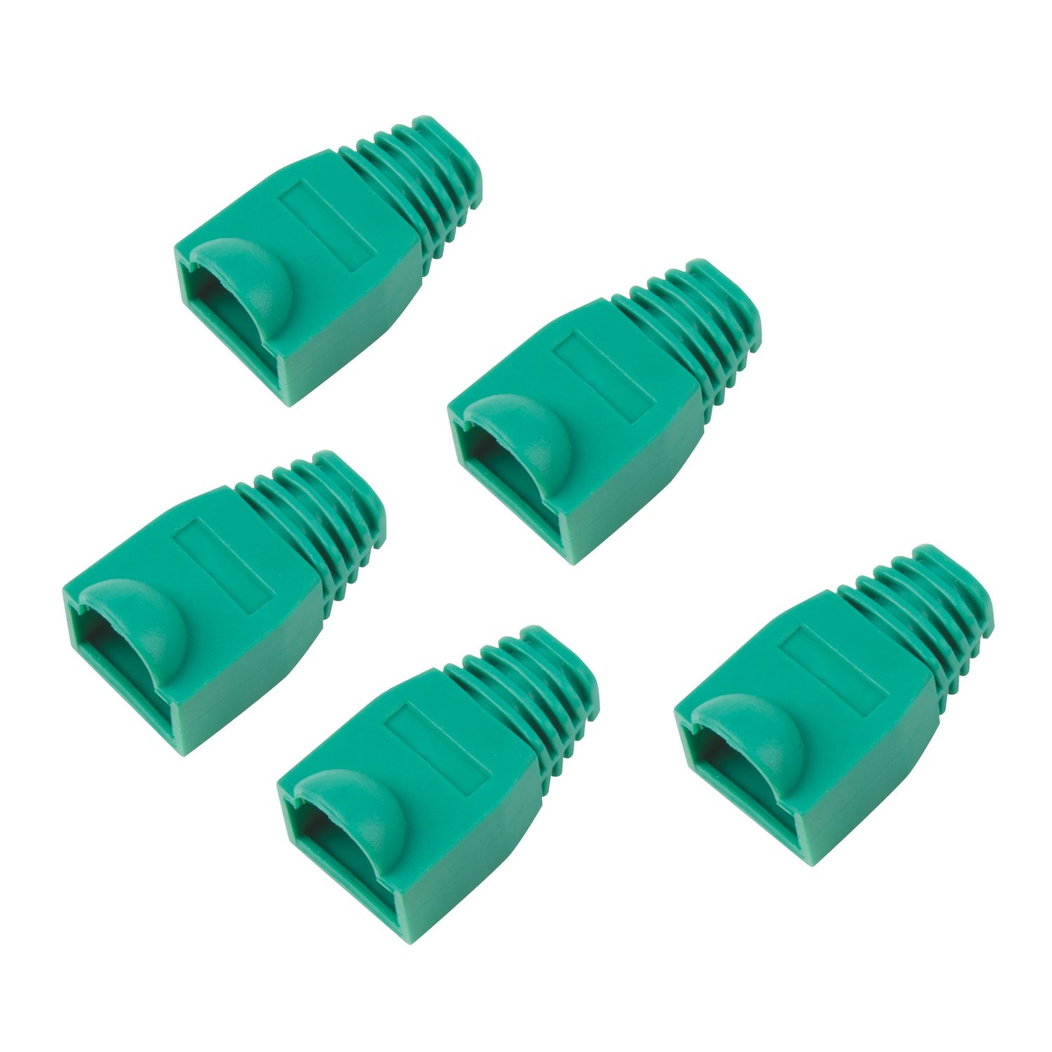 Labgear RJ45 PVC Boots 8mm Green 5 Pack (648KM)