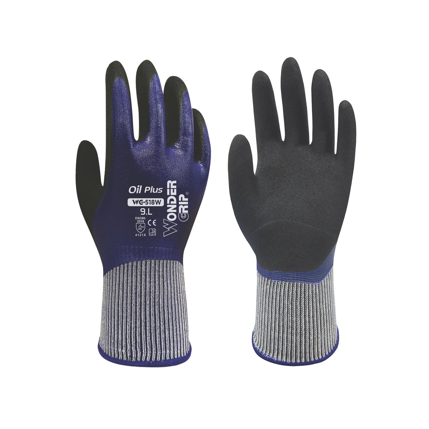 Wonder Grip WG-518W Oil Plus Gloves Purple Large (649VJ)
