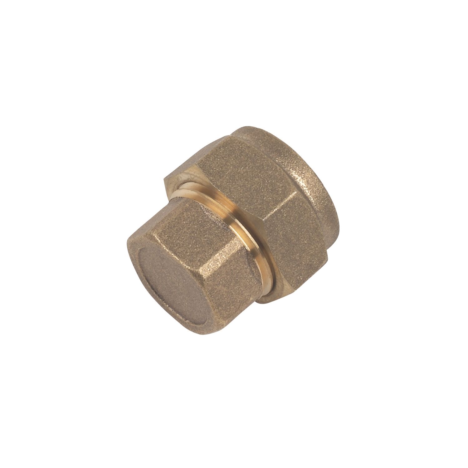 Flomasta Brass Compression Stop Ends 15mm 2 Pack (65021)