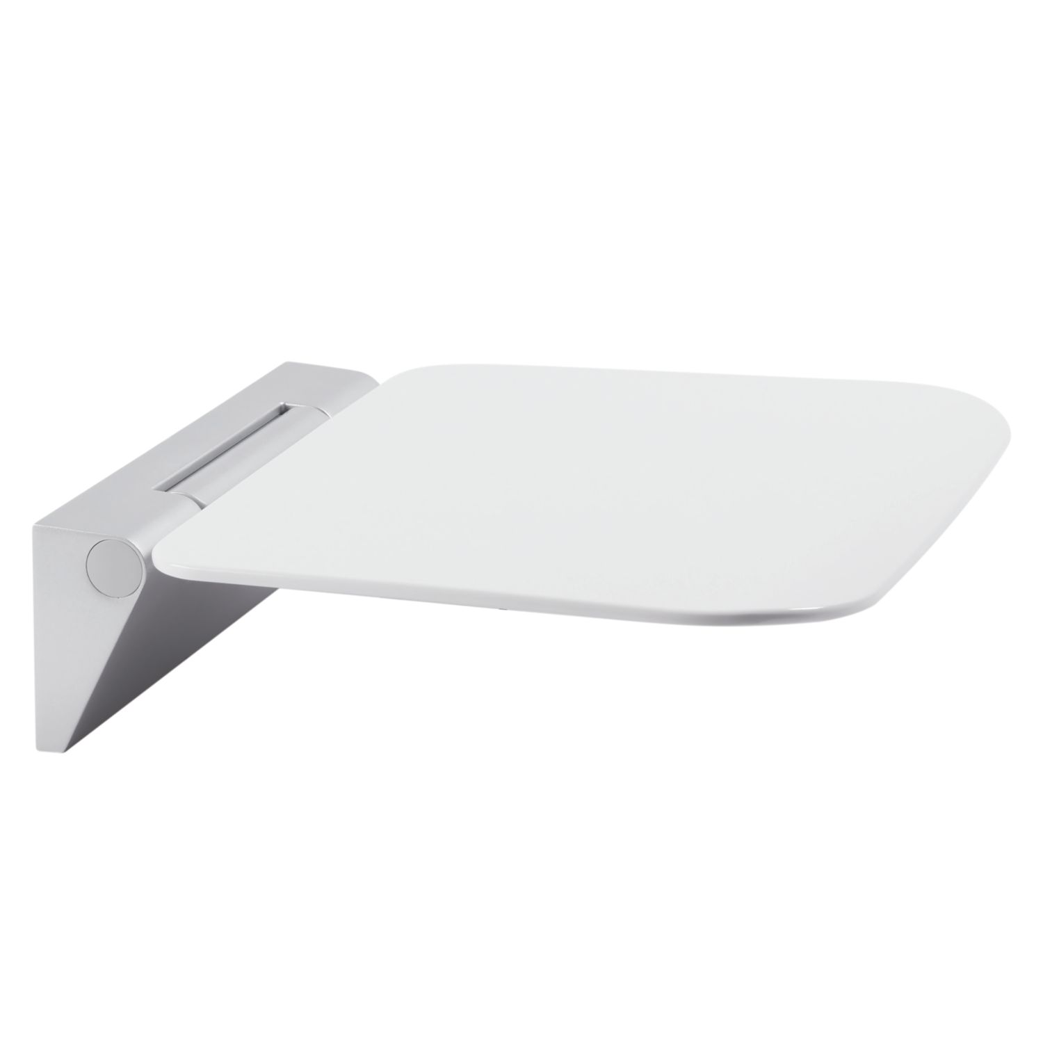 Wall Mounted Premium Soft Close Shower Seat White/Chrome (653RM)