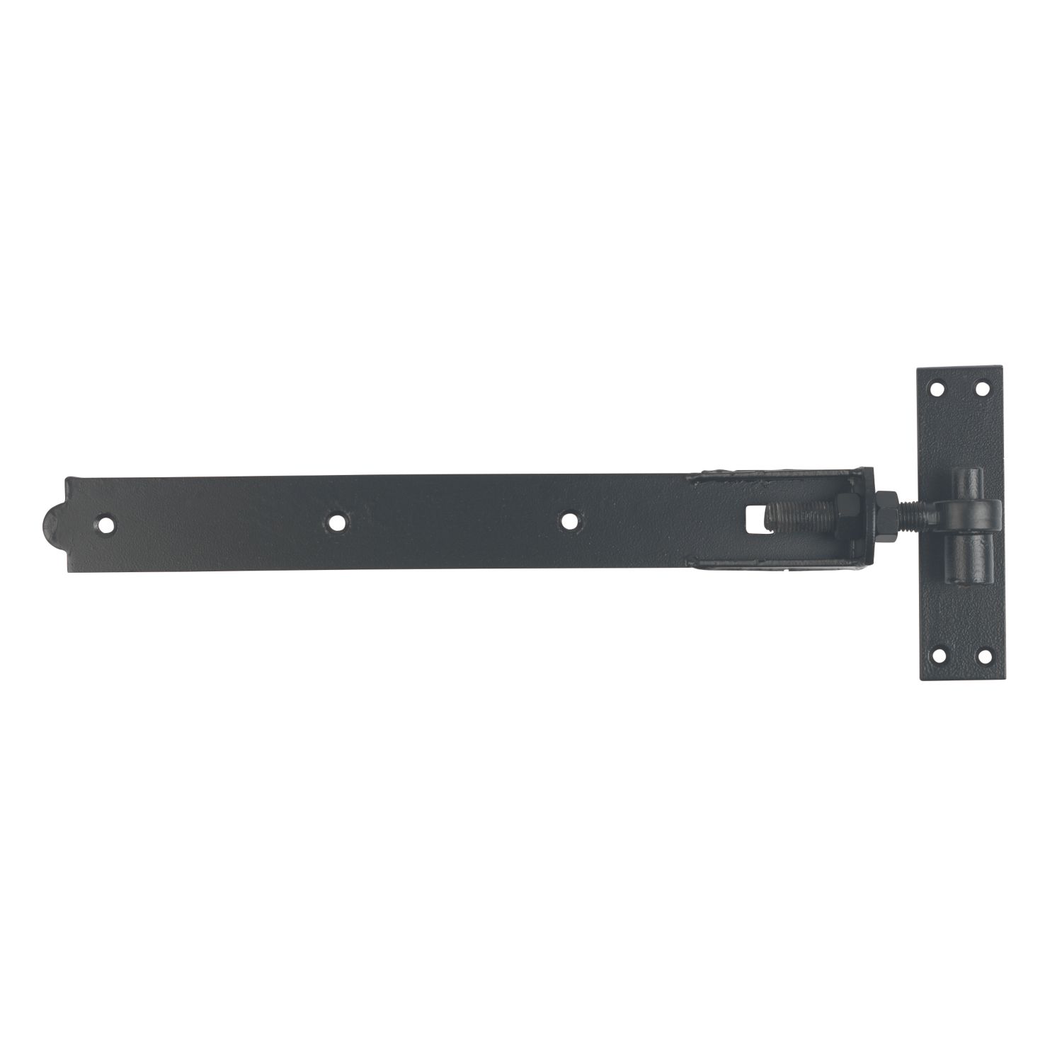 GateMate Black Straight Premium Adjustable Band & Hooks on Plate 165mm x 18" x 450mm 2 Pack (653YV)