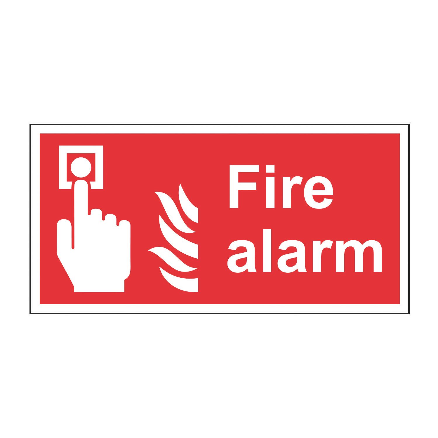 Essentials Non Photoluminescent "Fire Alarm Call Point" Sign 100mm x 200mm (654FG)