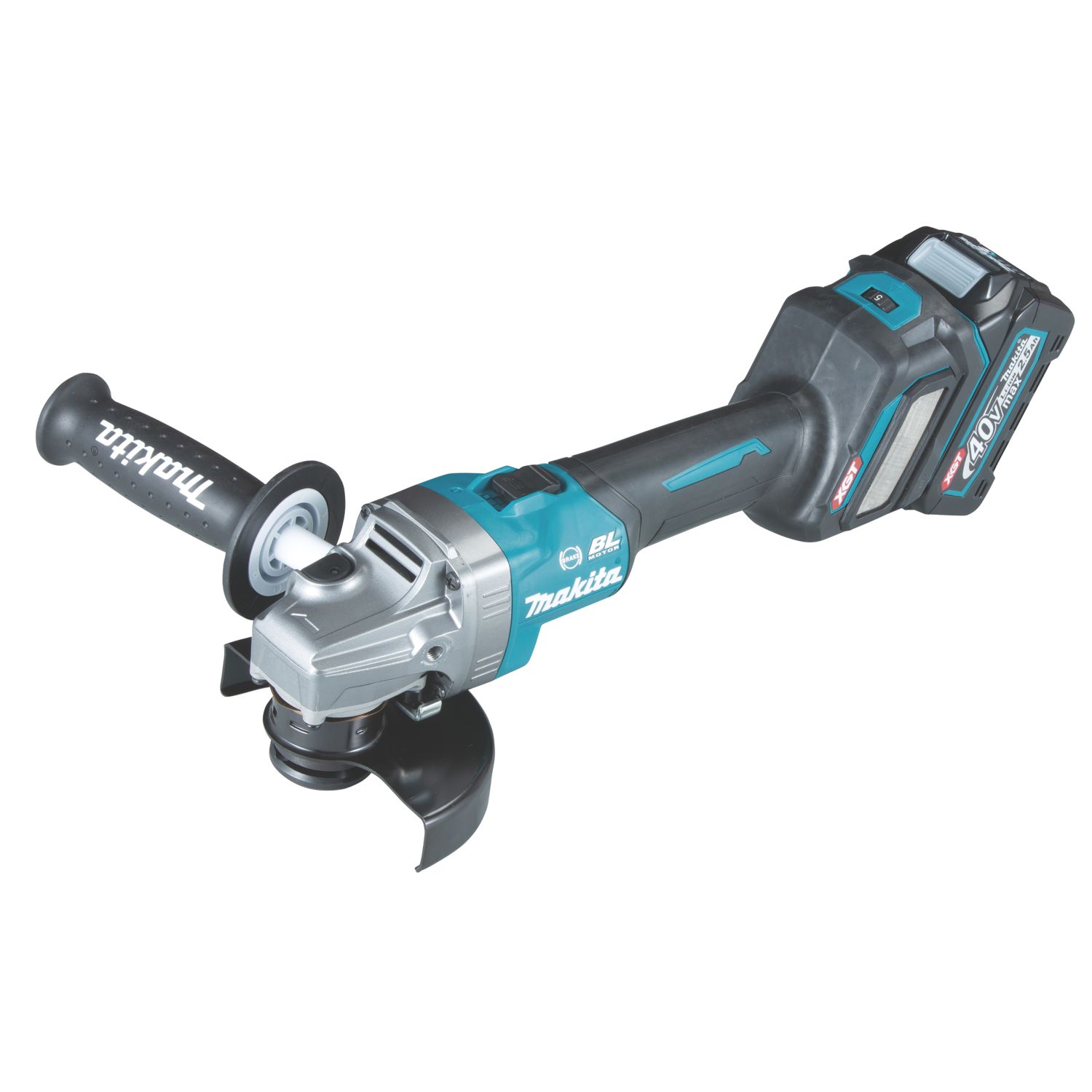 Makita GA023GD203 40V 2 x 2.5Ah Li-Ion XGT 5" Brushless Cordless AWS Angle Grinder Kit (654VV)