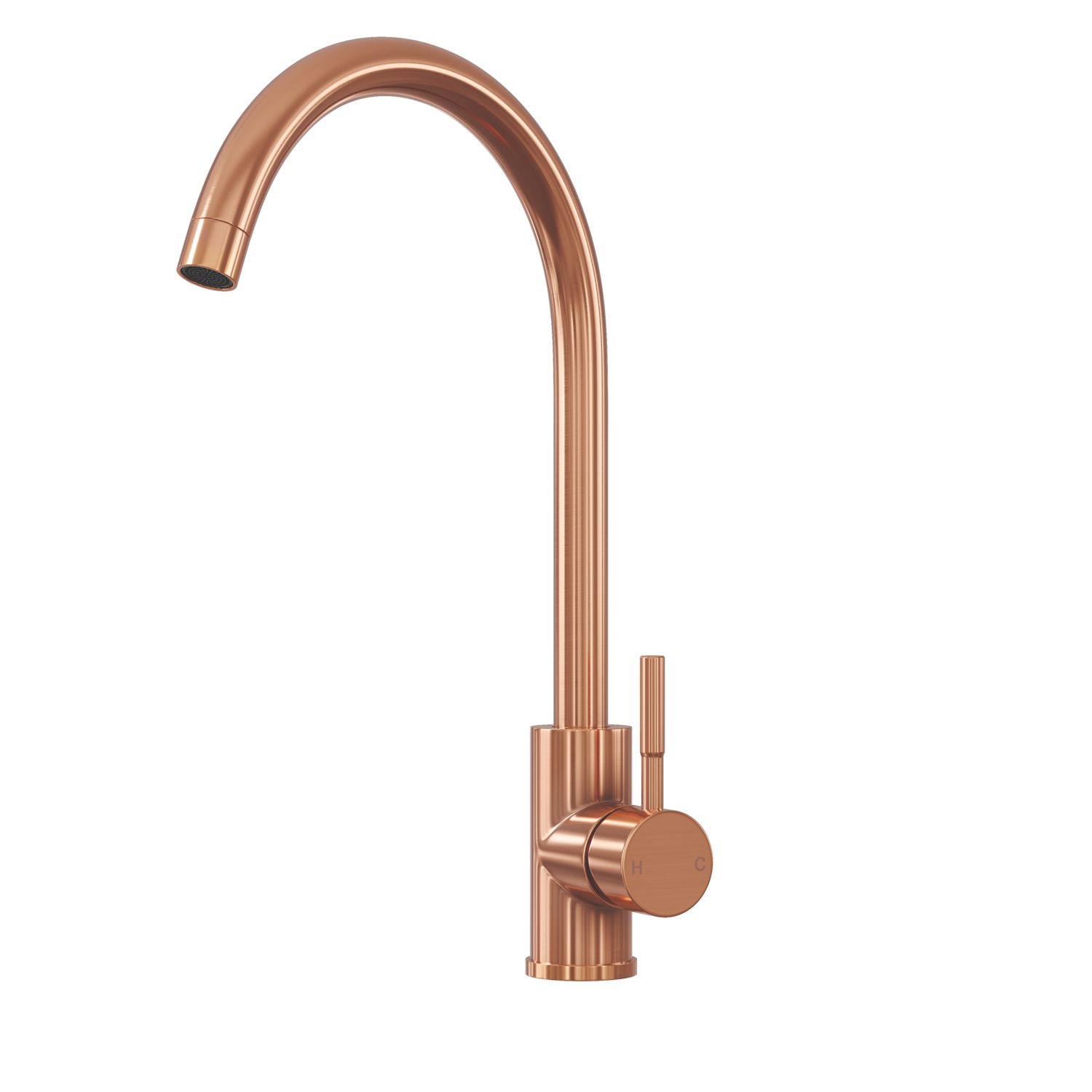ETAL Vito Swan Neck Single Lever Mono Mixer KitchenTap Rose Copper (656VN)