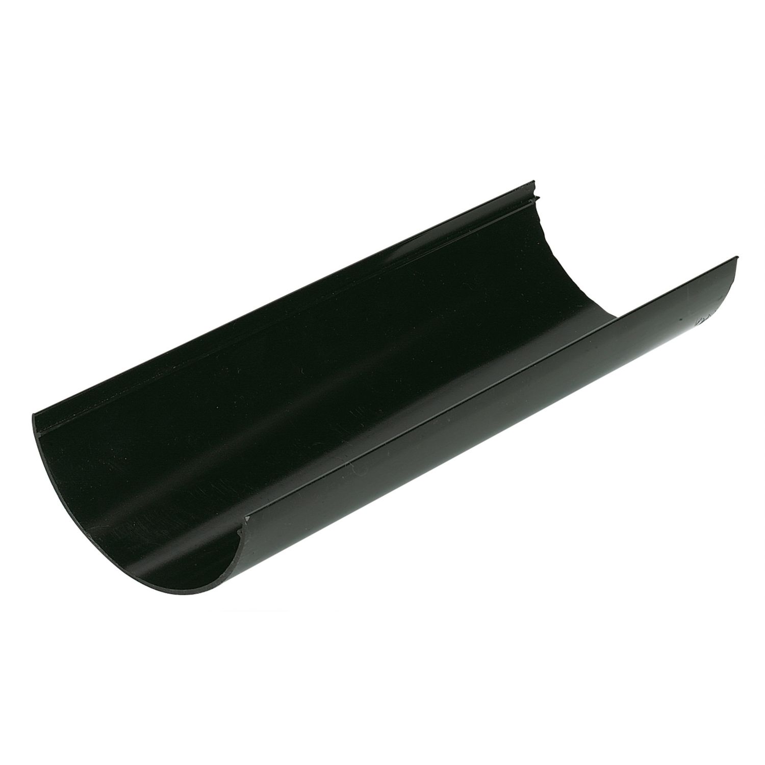 FloPlast uPVC Half Round Gutter Black 112mm x 3m (65707)