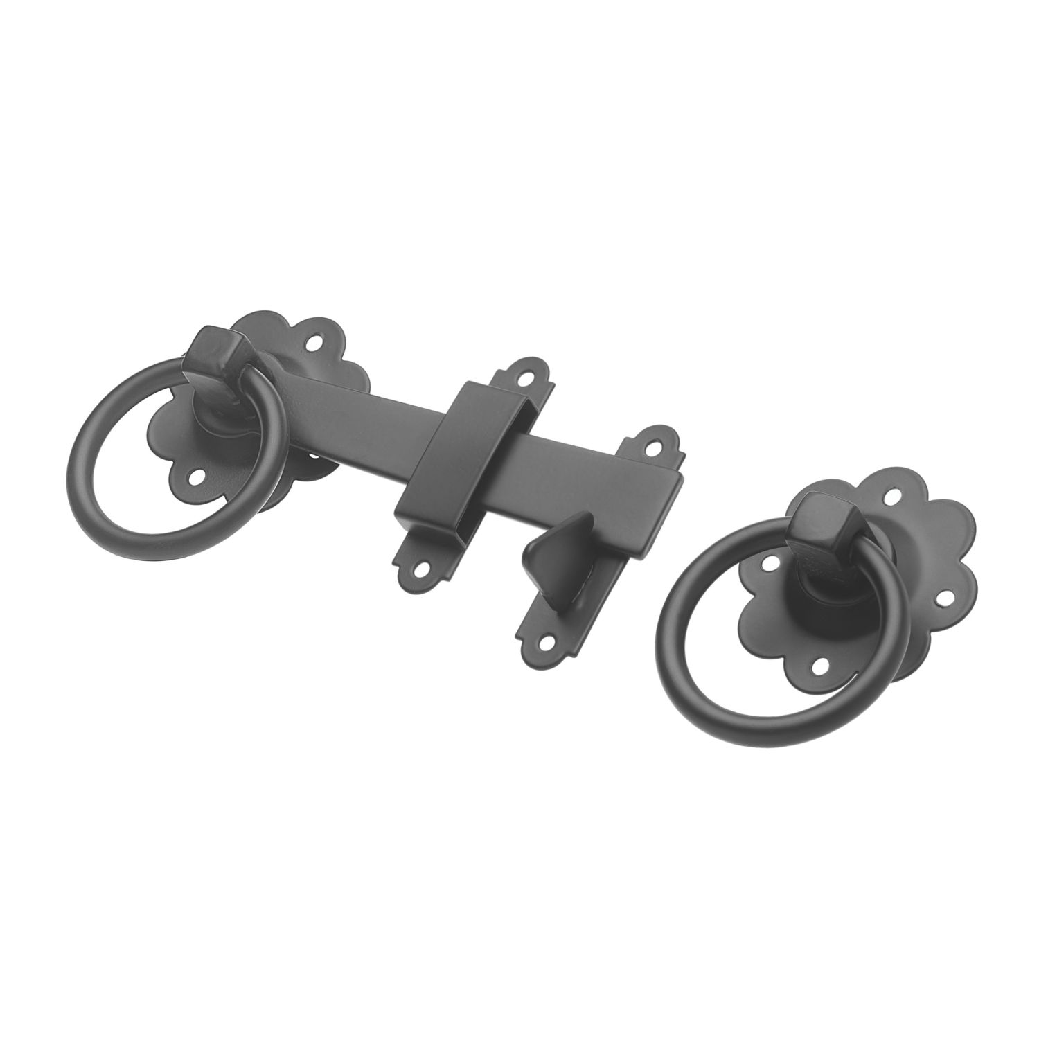 Hardware Solutions Ring Gate Latch Kit Epoxy Black (657KK)