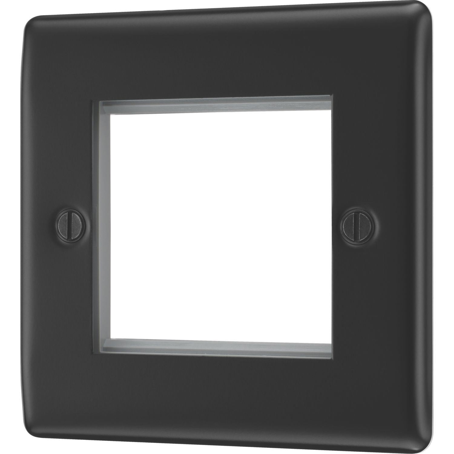 British General Nexus Metal 2-Module Modular Faceplate Matt Black (657PM)