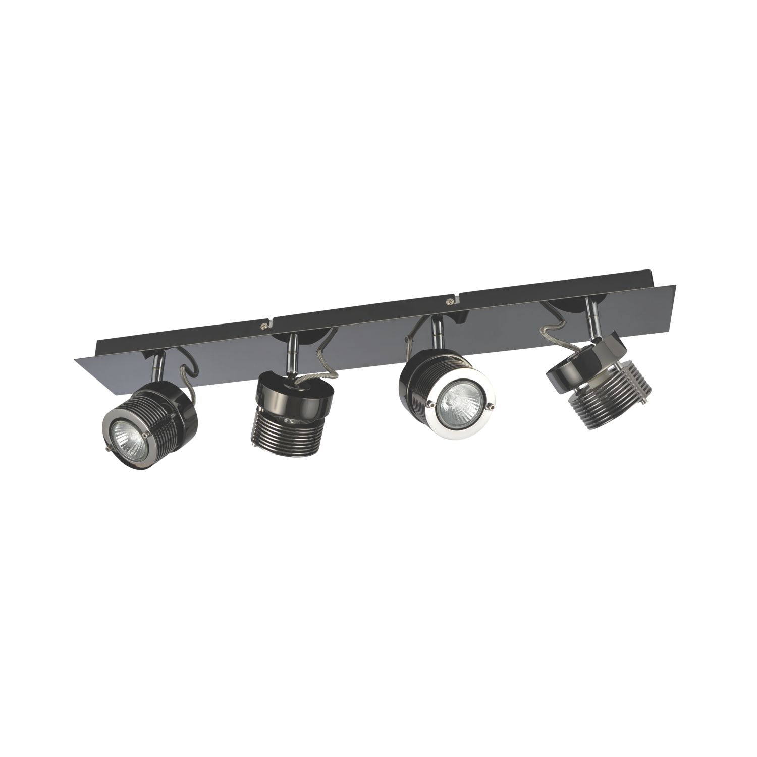 Inlight PEDRO Rectangular 4-Light Spotlight Black Chrome (6590P)