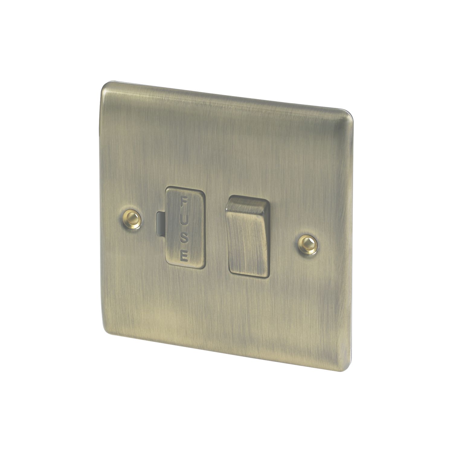 British General Nexus Metal 13A Switched Fused Spur Antique Brass (65920)