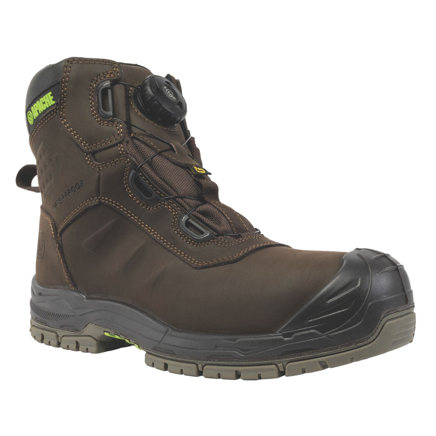 Apache Size 5 Brown Waterproof Safety Boots (659EH)