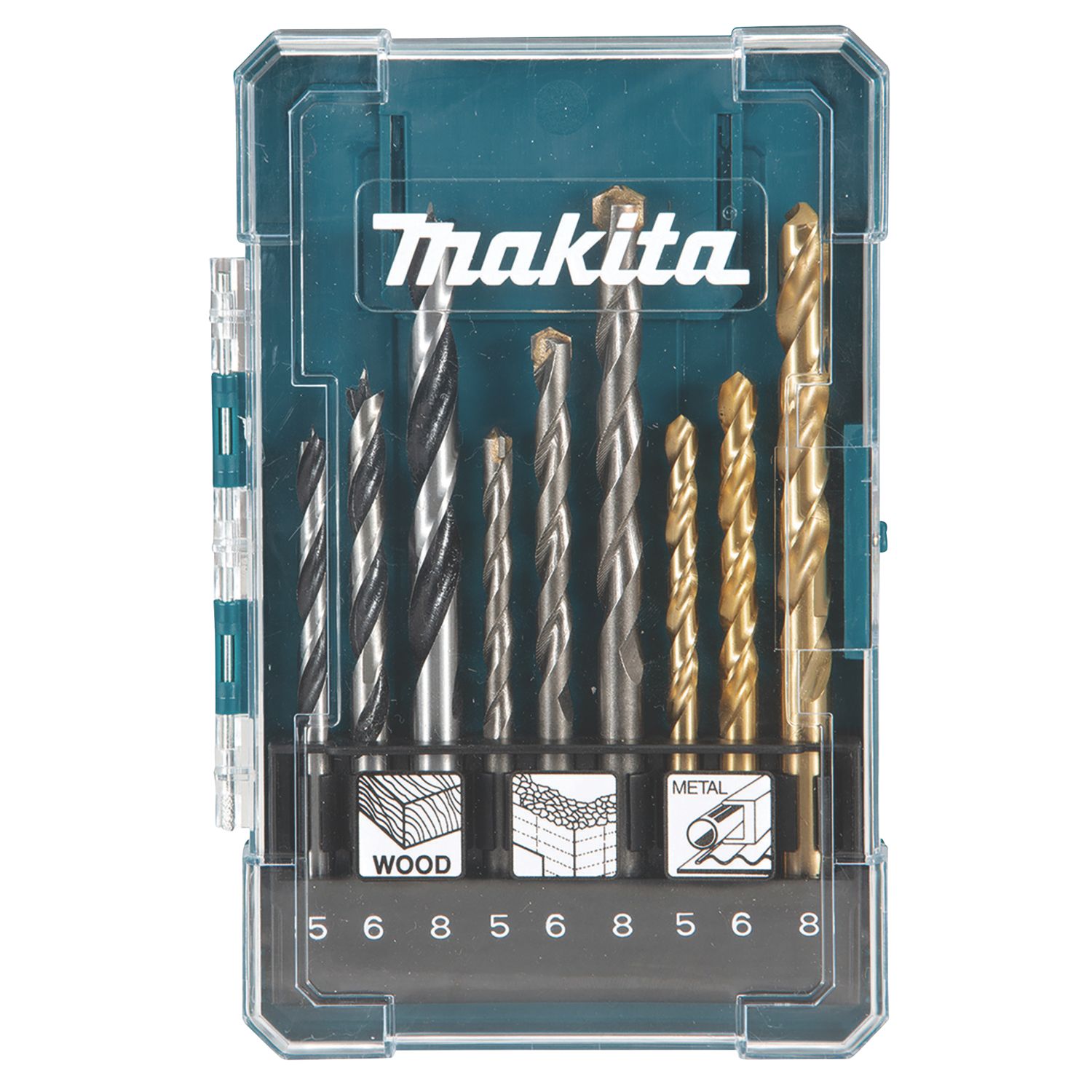 Makita Multi-Material HSS Drill Bit Set 9 Pieces (659XP)