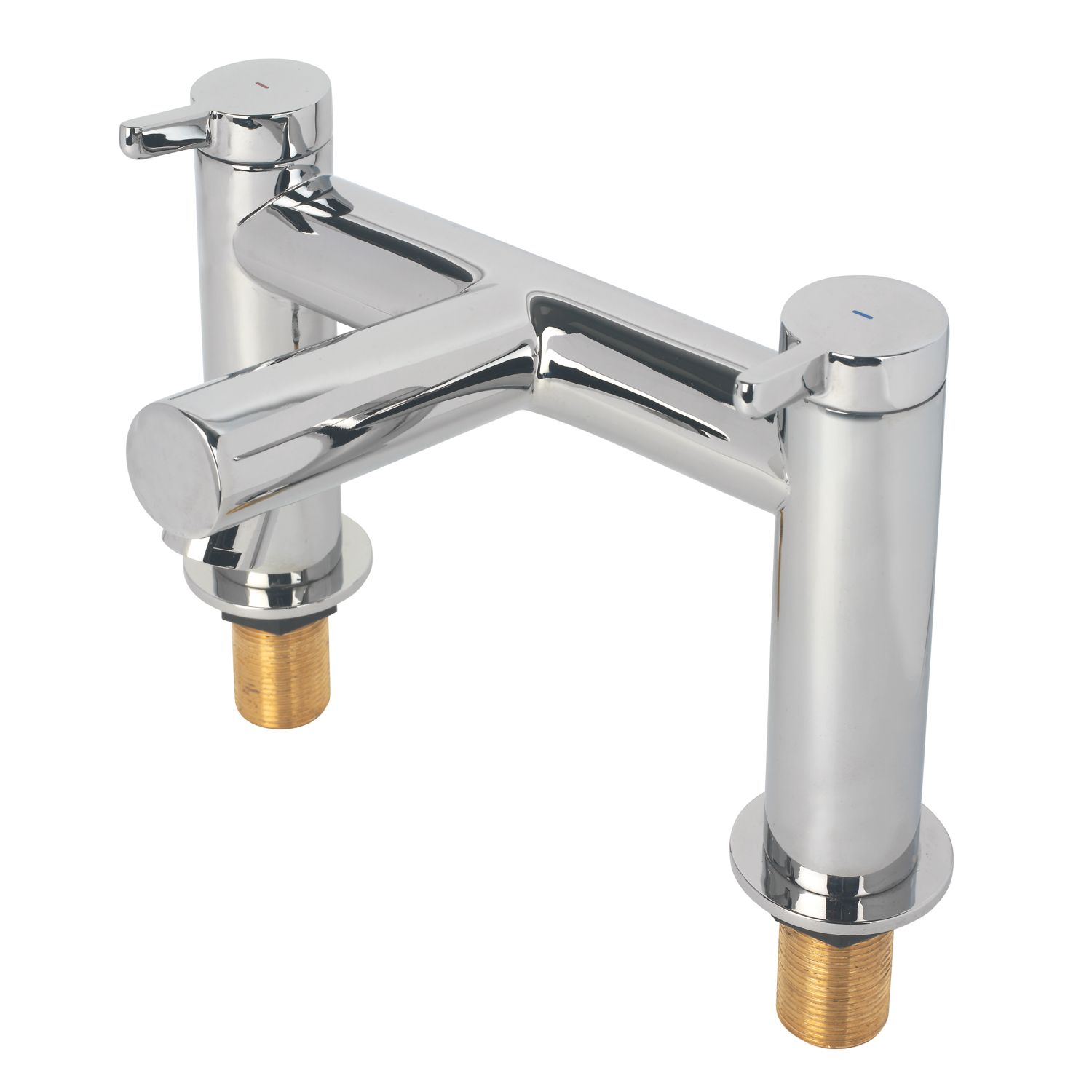 Swirl Bonda Chrome 192mm Deck Mounted Lever 2 Tap Holes Bath Mixer Tap (659XX)