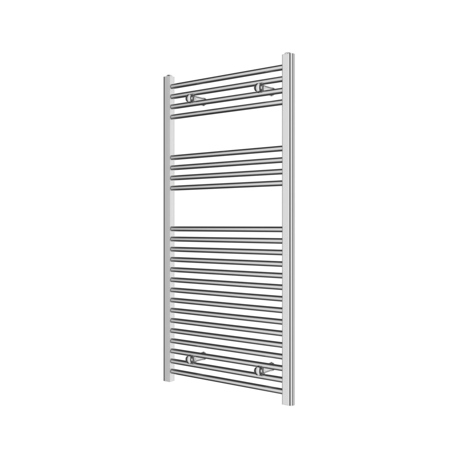 Flomasta 1200mm x 600mm 1415BTU Chrome Flat Towel Radiator (660RY)