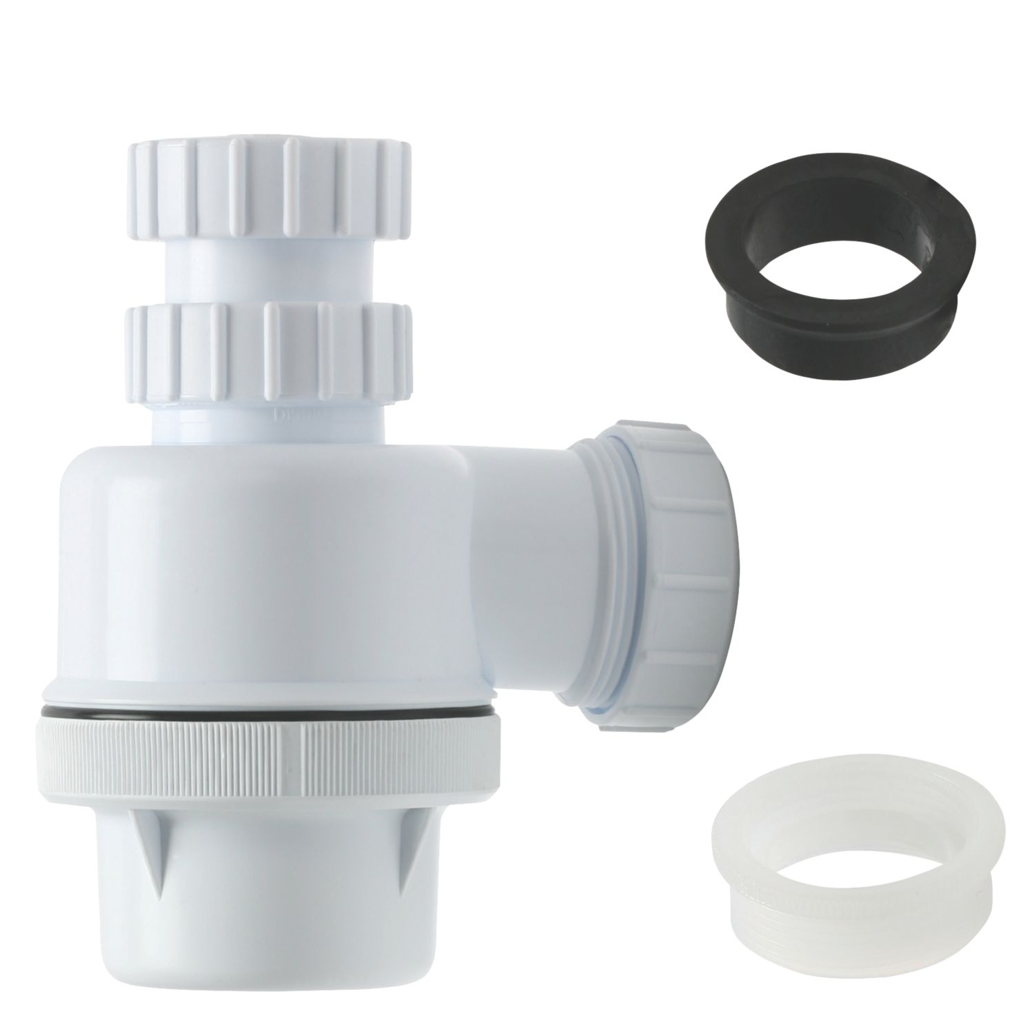 Euroflo Universal Telescopic Bottle Trap White 40mm (6618R)