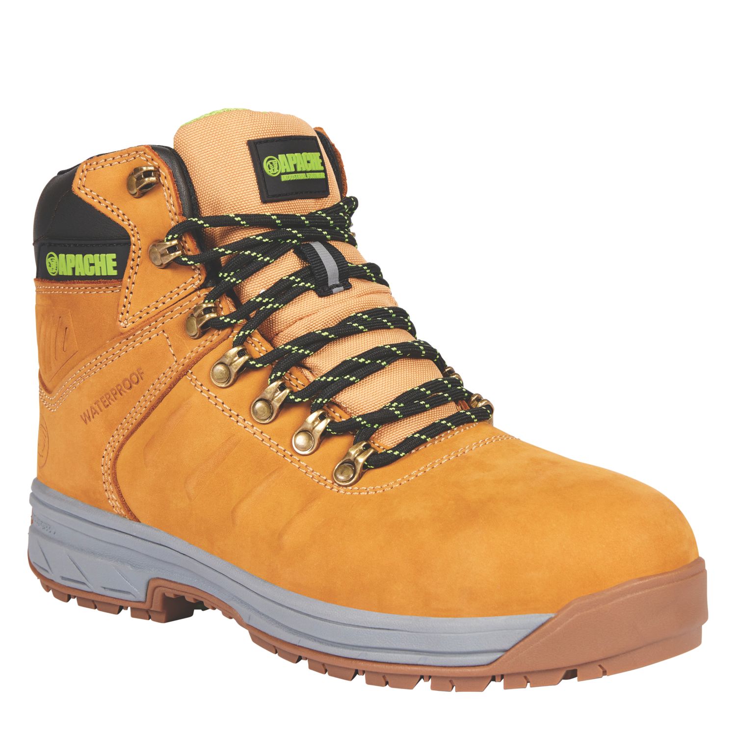 Apache Moose Jaw Size 5 Wheat Waterproof Safety Boots (661JX)