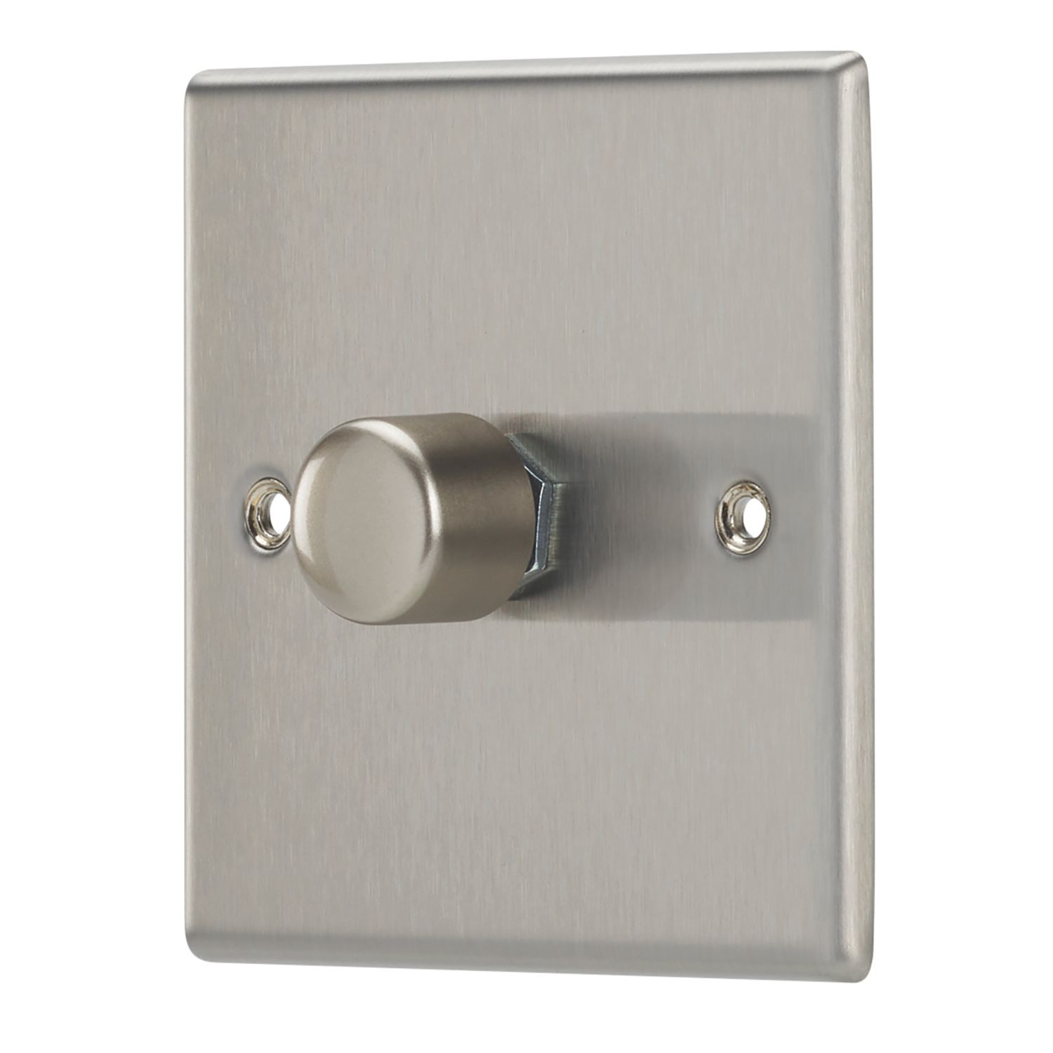 Contactum iConic 1-Gang 2-Way LED Dimmer Switch Brushed Steel (661RP)